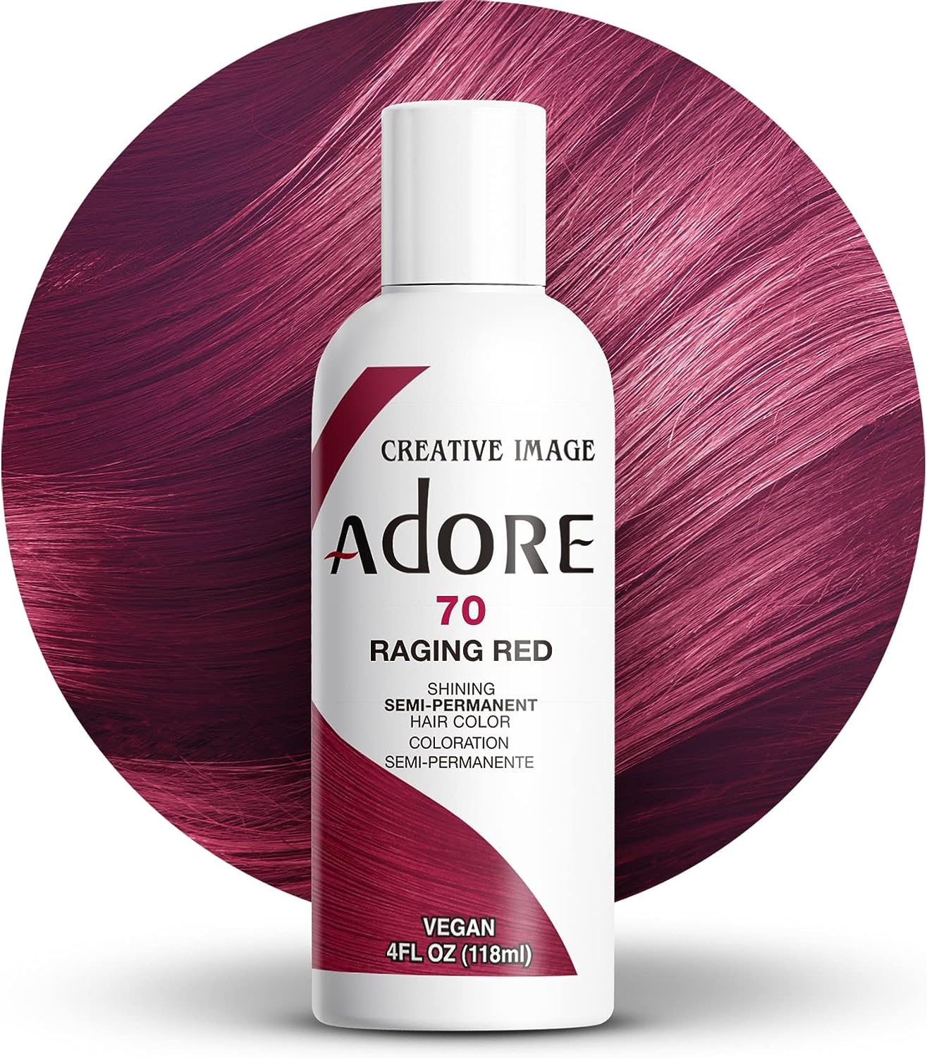 Adore Shining Semi-Permanent Hair Color - Raging Red - 118Ml By image number 3