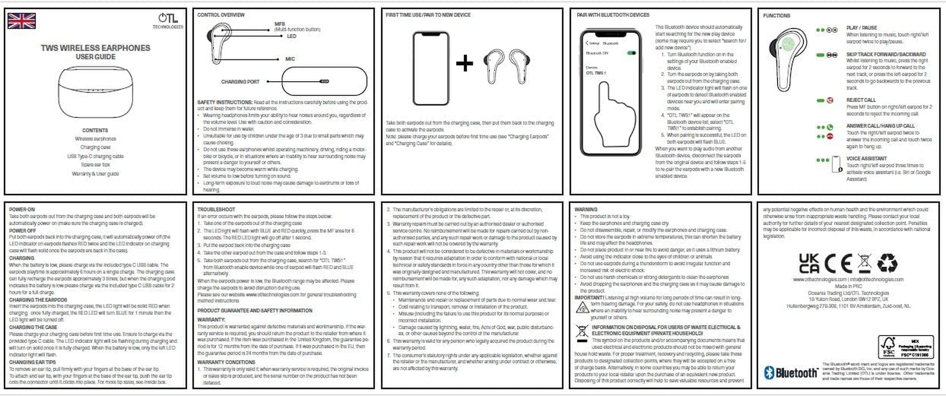 OTL Comics Superman TWS Wireless Earpods