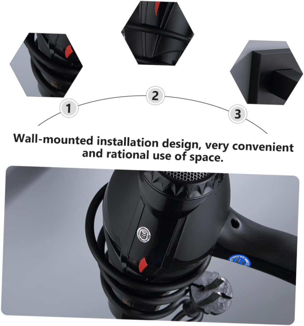 SAFIGLE Wall Hair Dryer Rack Stylish Modern Bathroom Organizer Sturdy Aluminum Stand image number 5