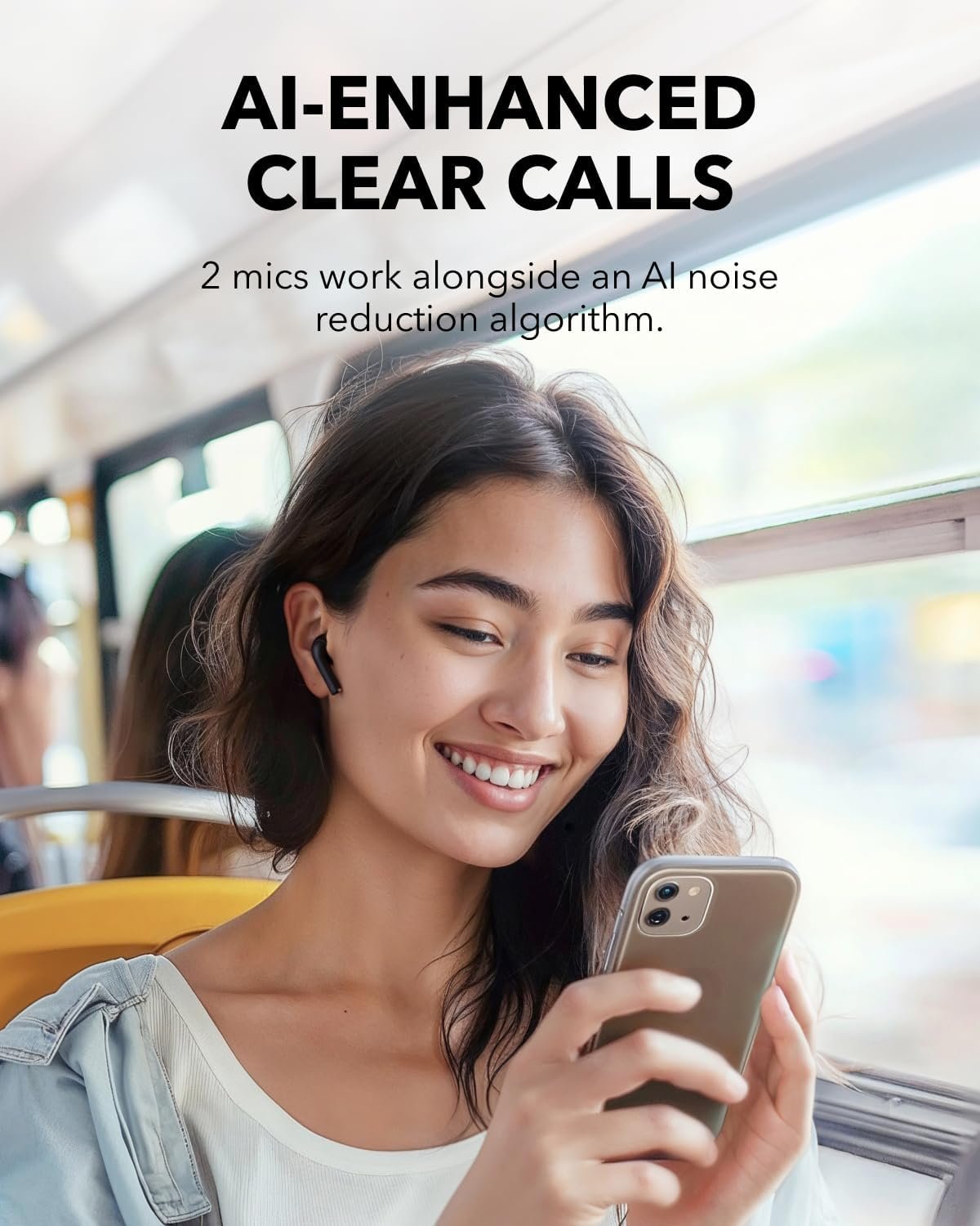 Soundcore K20I by Anker, Semi-In-Ear Earbuds, Bluetooth Wireless, 36H Playtime, Fast Charge, Clear Sound, Comfortable Fit, ENC 2-Mic Clear Calls, Custom EQ, IPX5, Bluetooth 5.3, App Control (Black) image number 5