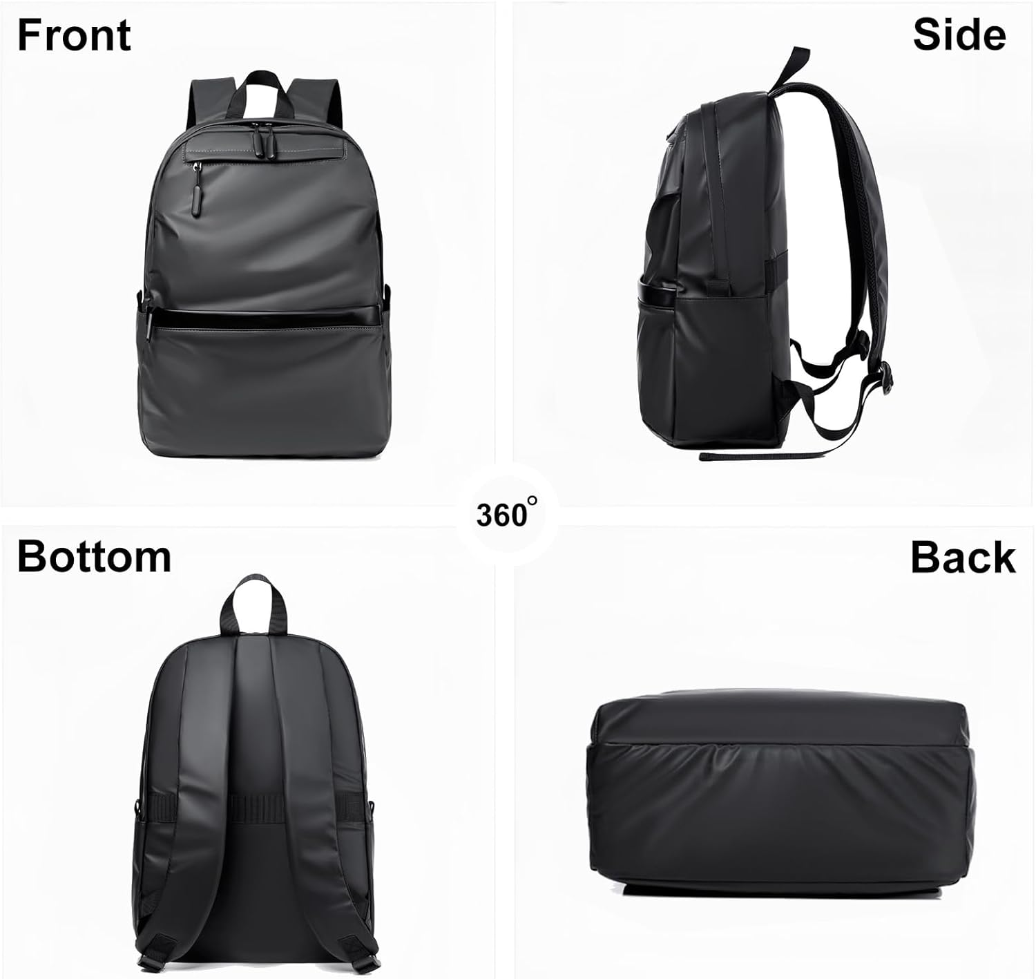 AEDNX Stylish Black Laptop Backpack for Men Versatile Work, Travel, and Gym Companion image number 2