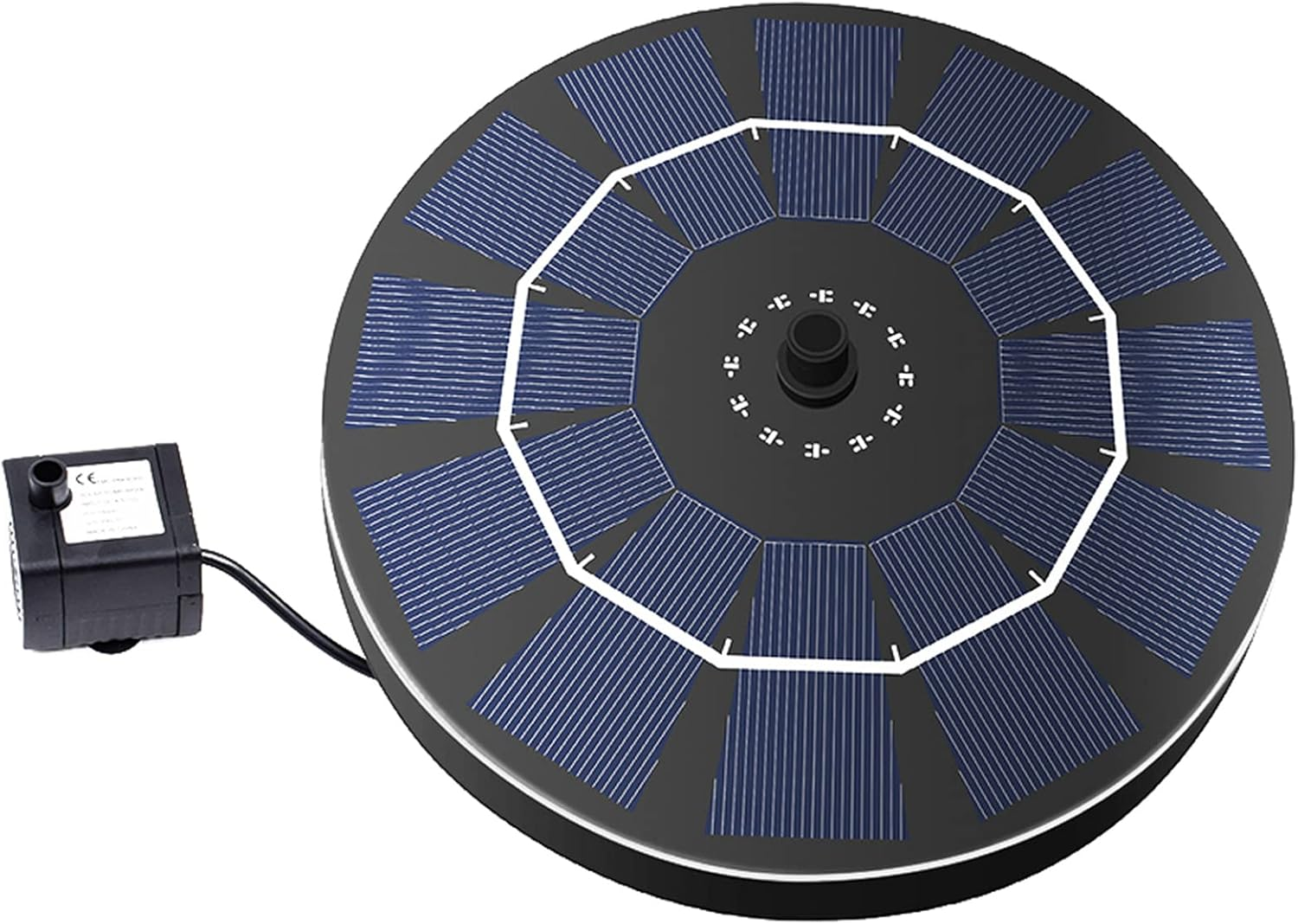 Solar-Power Birdbath Fountain Pump with Battery Backup 2.5W Brus -Blocking Submersible Pump Panel Kit for Bird Bath Garden Small Pond image number 1