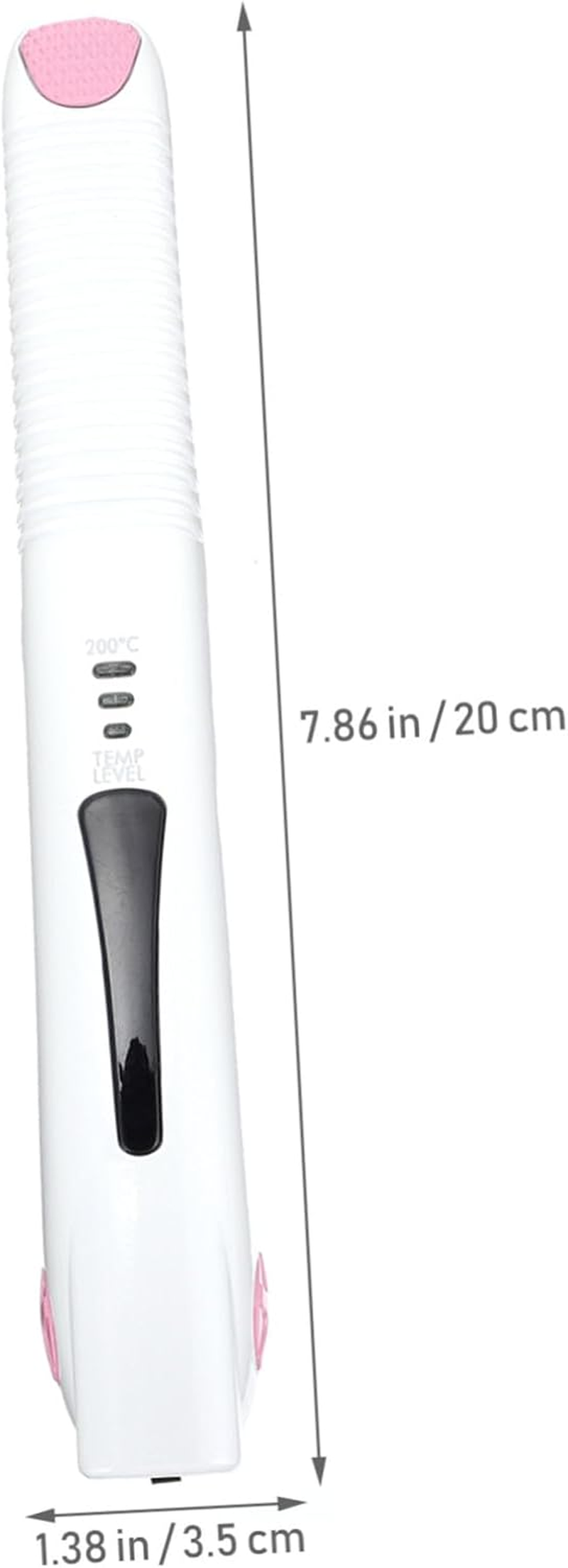 HEALEEP Travel Cordless Hair Curler and Straightener USB Rechargeable with Temperature for Women and Men Portable Mini Hair Styling Tool image number 4