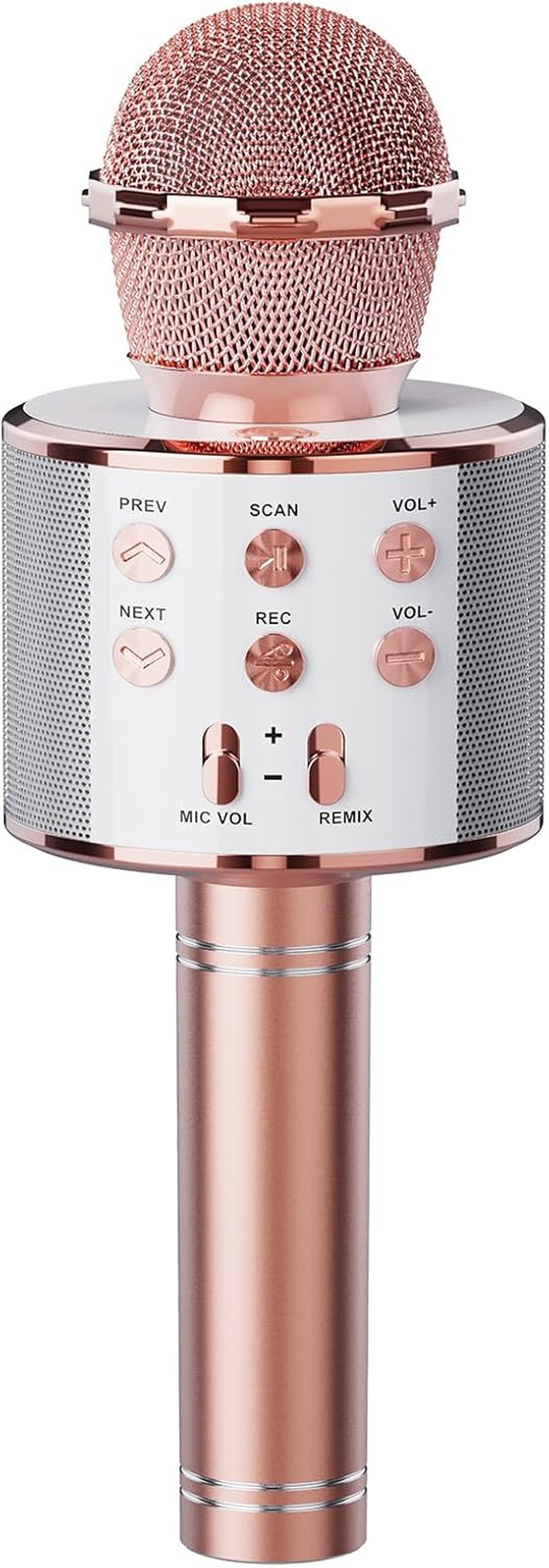Kids Wireless Karaoke Microphone Machine,Bluetooth Microphone Toys for Girls, Birthday Gifts for Girls Boys 3 4 5 6 7 8 9 10 11 12 Year Old Kids Toys, Home KTV - Gold Color