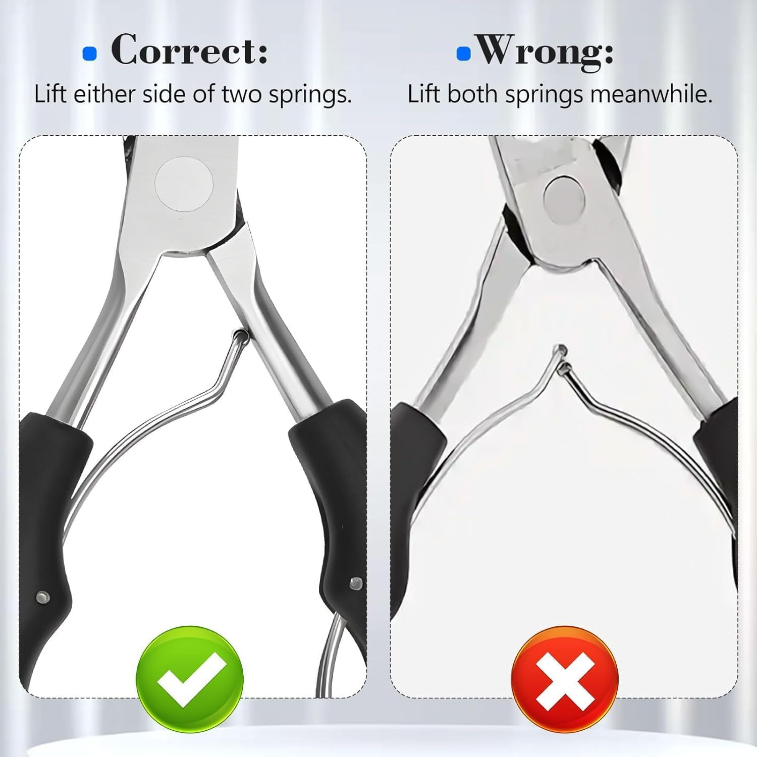 Cuticle Trimmer for Thick & Ingrown Nails - Stainless Steel Pedicure Tool with Sharp Curved Blade - Ingrown Toenail Treatment for Men, Women, Seniors - Podiatrist-Recommended Foot Care Kit（Black） image number 2