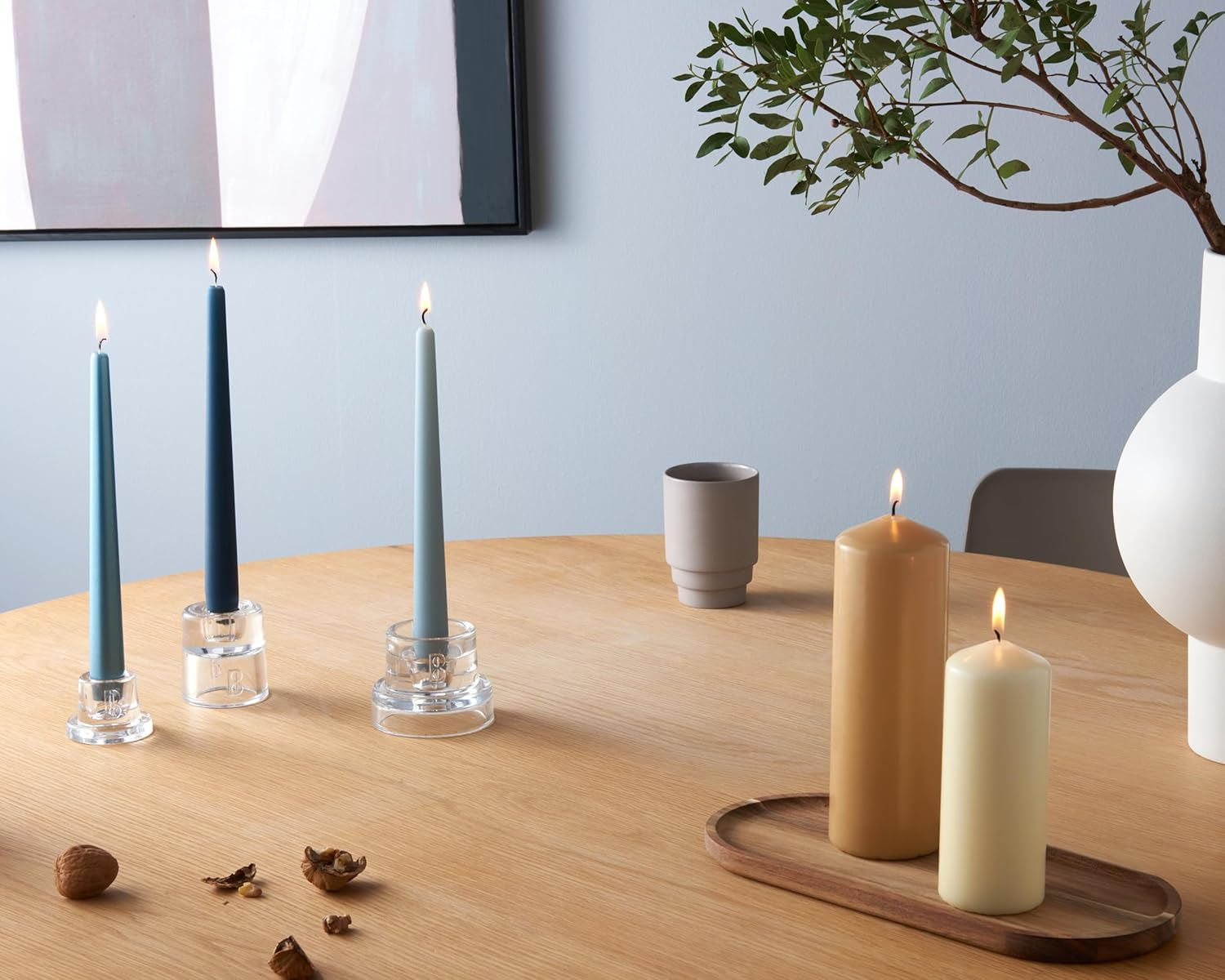 Bolsius - Pillar Candle - Beige - 12 Cm - Burning Time 33 Hours - with Natural Extracts - Natural Plant Wax - without Palm Oil image number 2