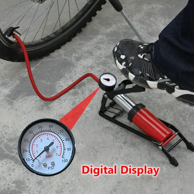 AIMALL High Pressure Foot Pump Portable Floor Bike Pump Inflator, 100 PSI Air Pump for Motorcycles, Bicycles, Cars, Sports Balls, and Other Inflatables image number 5