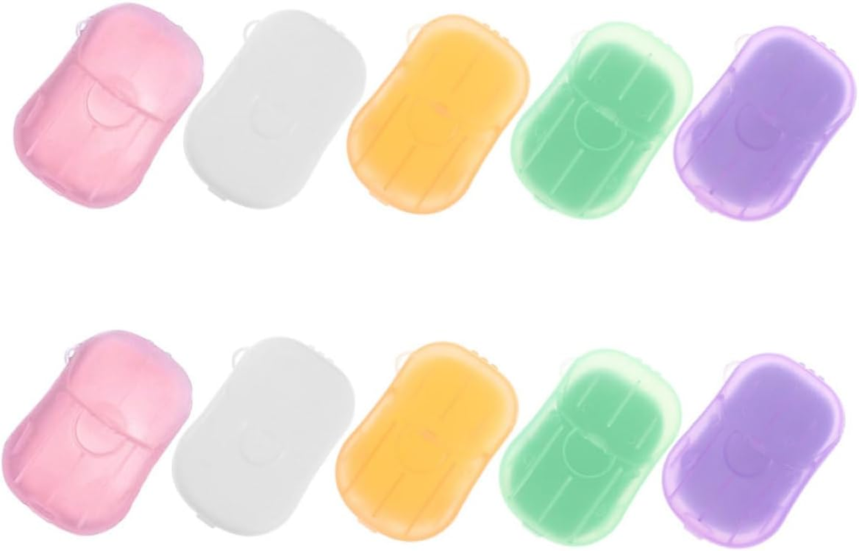 UPKOCH 10 Boxes Mini Portable Travel Soap Paper Sheets Disposable Hand Washing Bath Scented Paper Soap for Outdoor Travel Camping Hiking image number 3