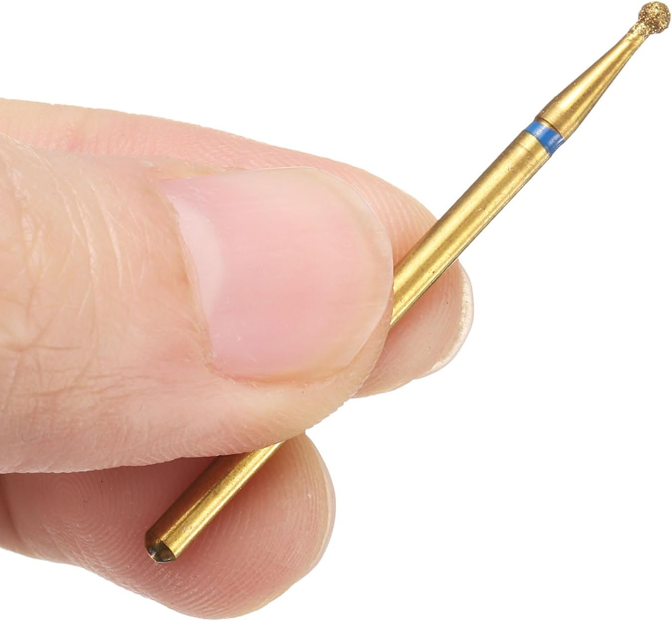 Sourcing Map 8Pcs 120-140 Grits Diamond Grinding Bit 2Mm Ball Head 2.35Mm Shank 2Mm Length Titanium Plated Stone Sanding Drill Bits Rotary Tool for Nails Grinding Polishing image number 5