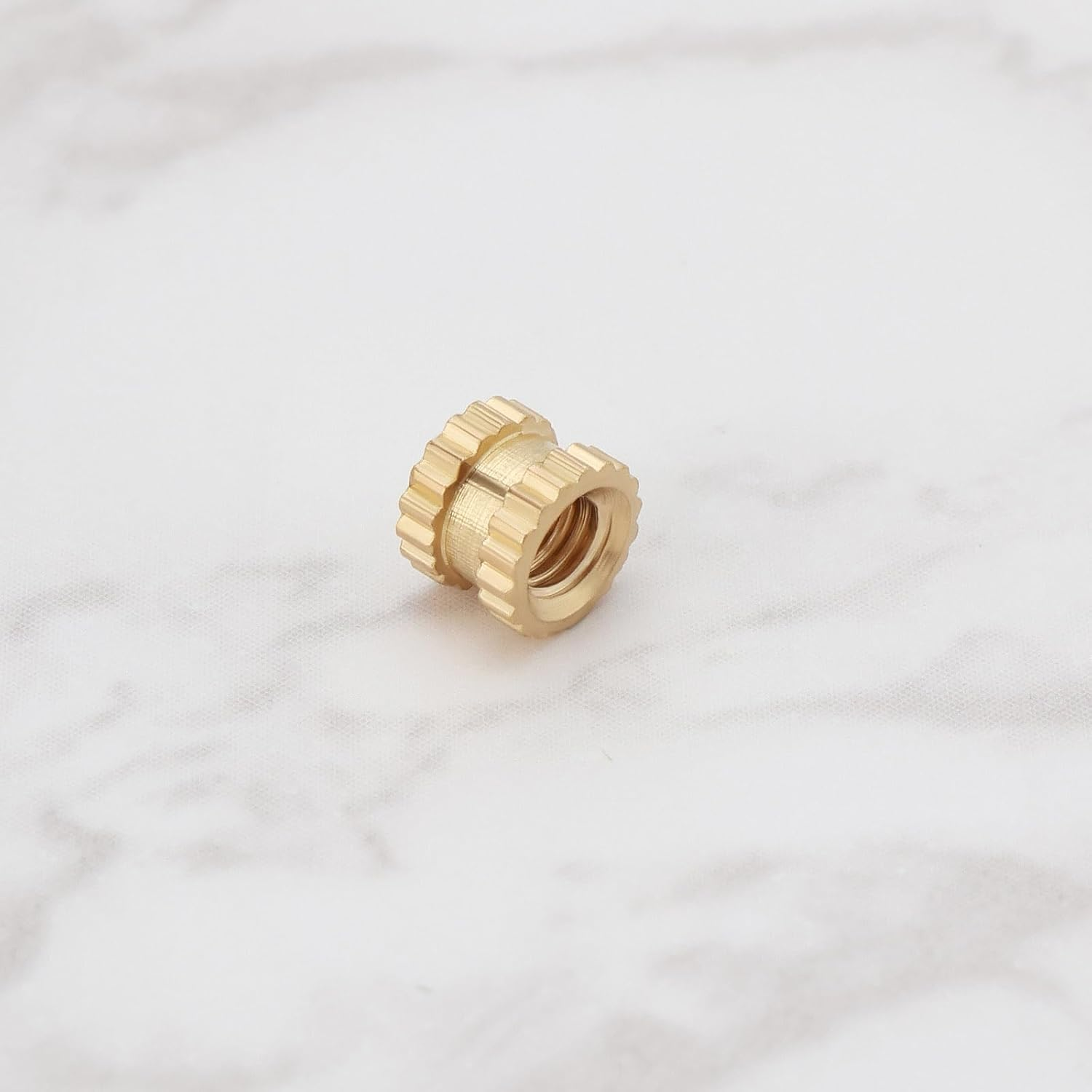 Emsea 200PCS 3D Printing Threaded Insert M3X4X5Mm Thread Knurled Brass Nuts for 3D Printers Electrical Molding Machines Brass Embedding Nuts Gold image number 5