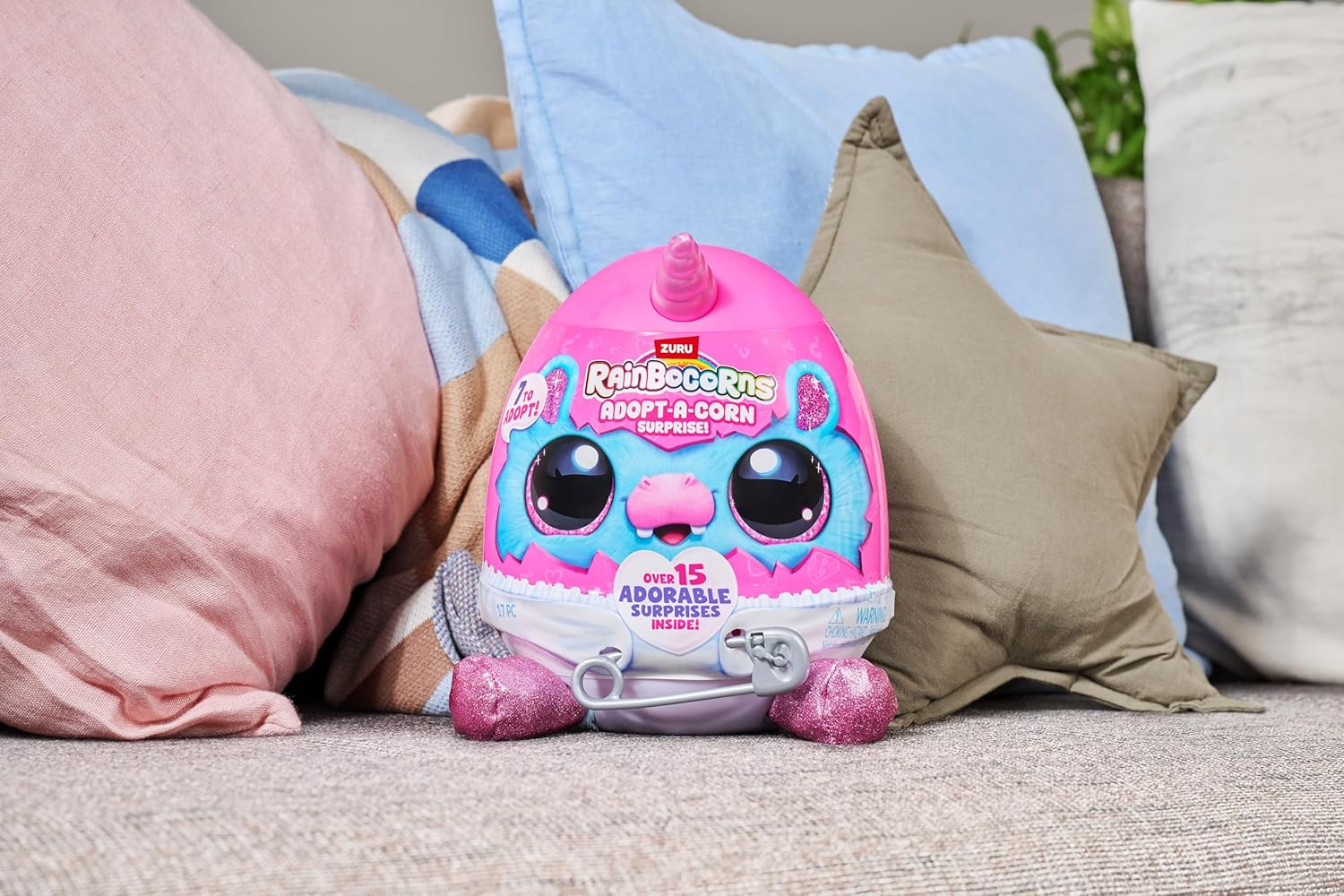 Rainbocorns Adpot-A-Corn, Kitten, Series 1, Nurturing Plush, 15 Surprises, Small (23.5 Cm) image number 5