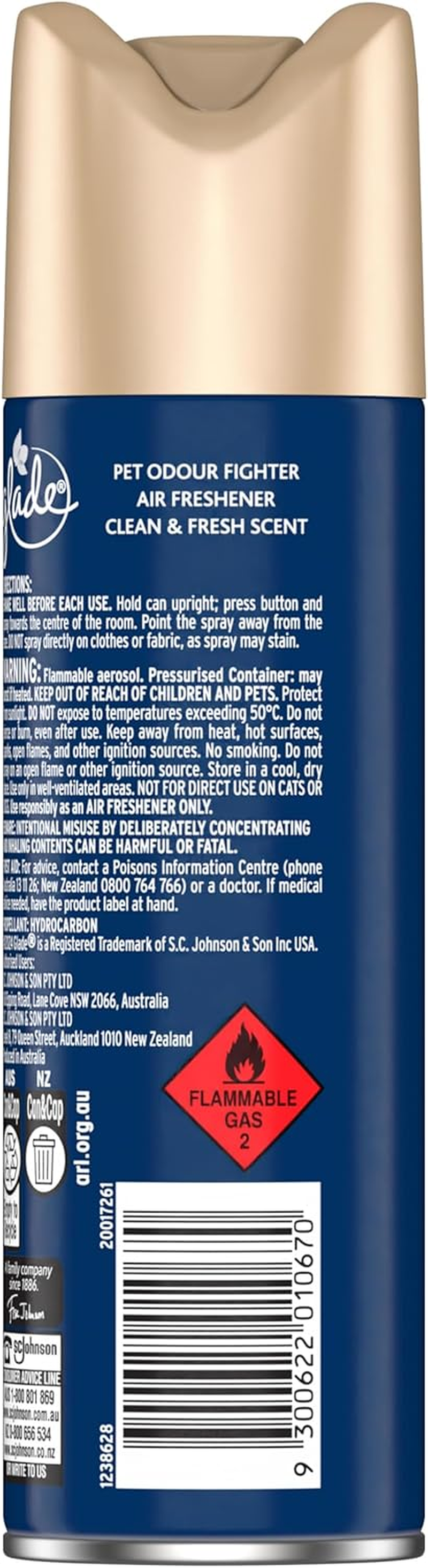 Glade Pet Odour Fighter Air Freshener Spray 200G &ndash; Fights Tough Pet Smells, Clean and Fresh Scent, Fast Acting image number 3