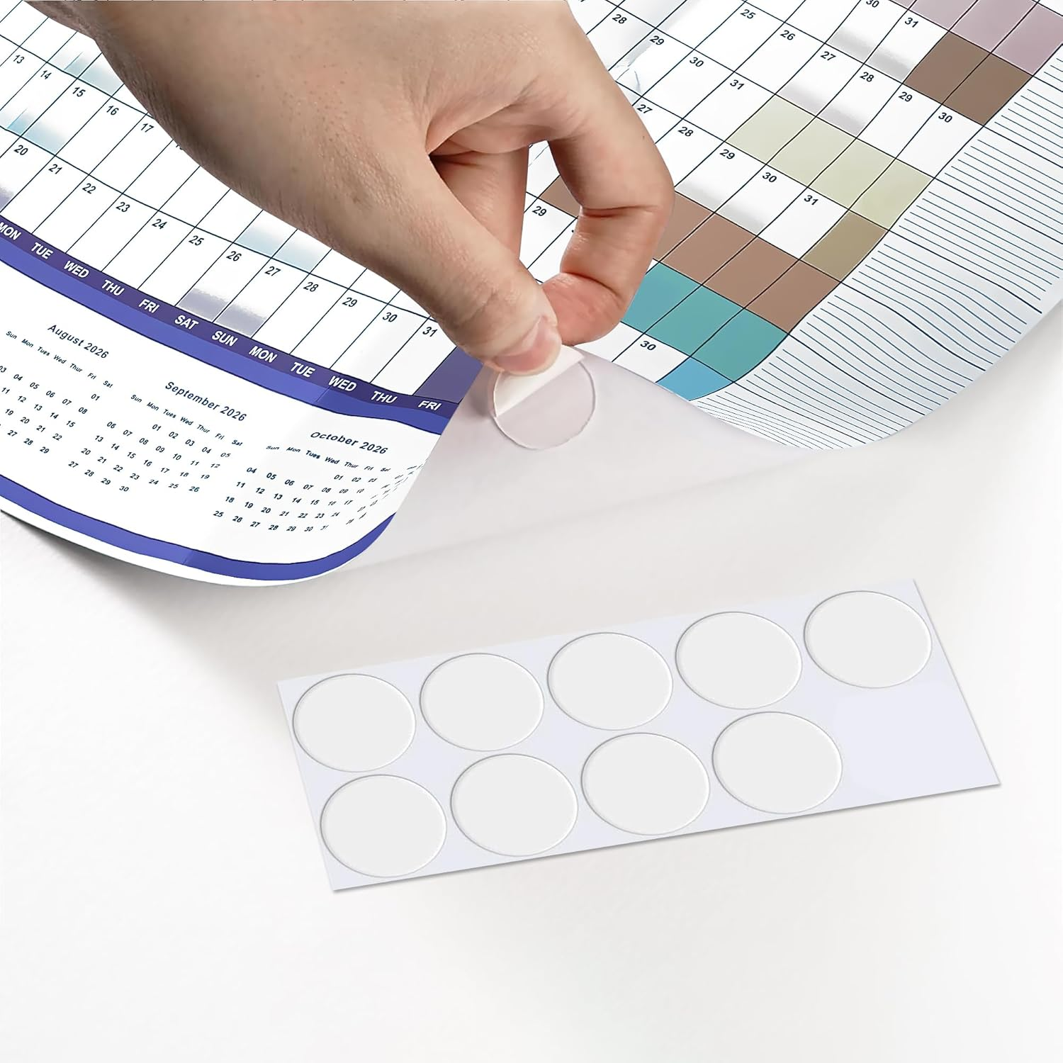 2026 Wall Planner, Large Wall Calendar&ndash; Foldable Poster Chart Calendar with 365 Daily Plan & Colorful Stickers, Full Year Annual Wall Calendar for Home Office School Planning, Organizing & Scheduling image number 2