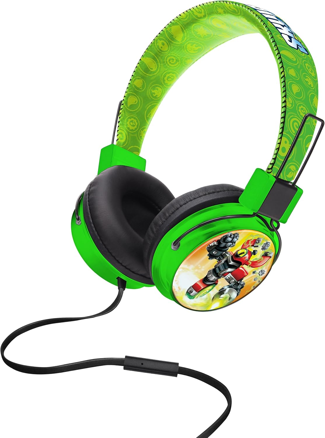 SKYLANDER Skylanders Junior Adjustable Headphones with Volume Limiter and Microphone - Parent ASIN Green image number 1