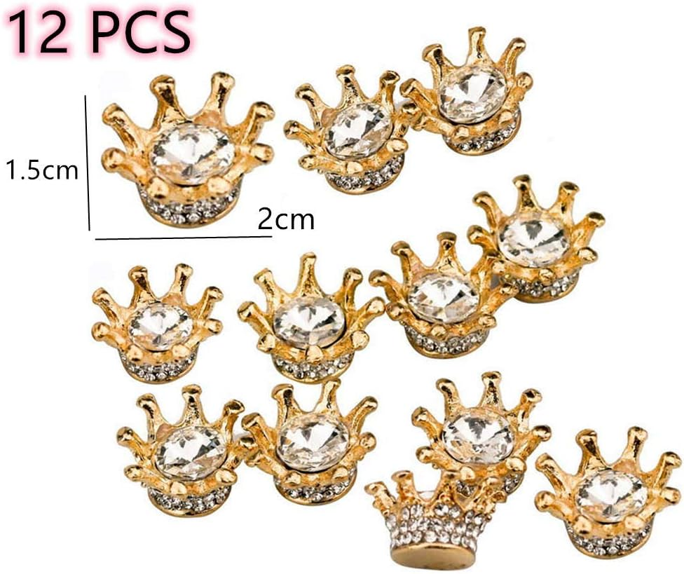 12 Pcs Mini Crown Small Crown Decoration Rhinestone Cake Toppers Crown Cupcake Toppers Wedding Crowns Tiaras for Cake Party Favors Baby Shower Birthday Crafts Jewelry Making DIY (CLO01) image number 5