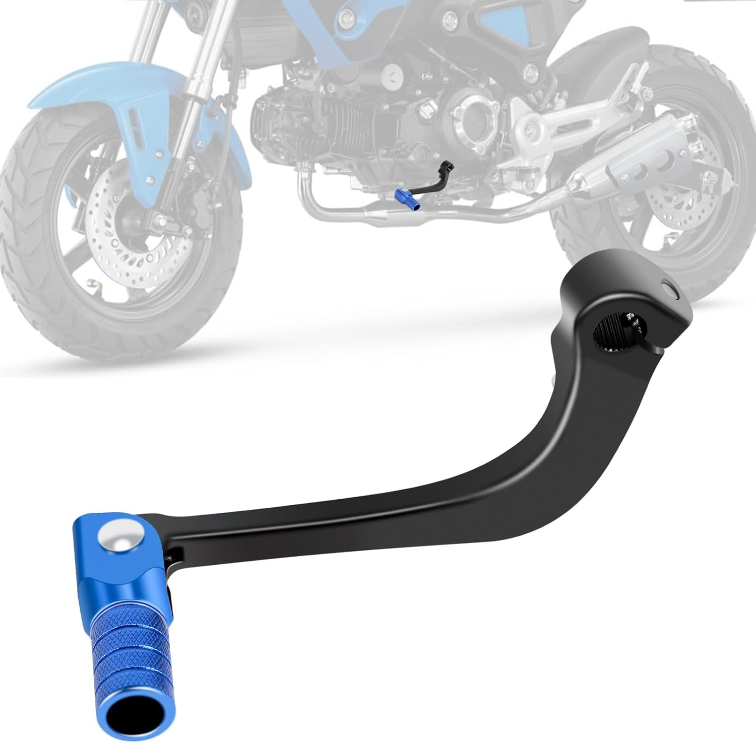 IUVWISN Motorcycle Folding Gear Shifter Shift Lever CNC for Grom MSX 125 2013-2024 Grom Clone Boom Vader 125 BD125 SR6 Blue