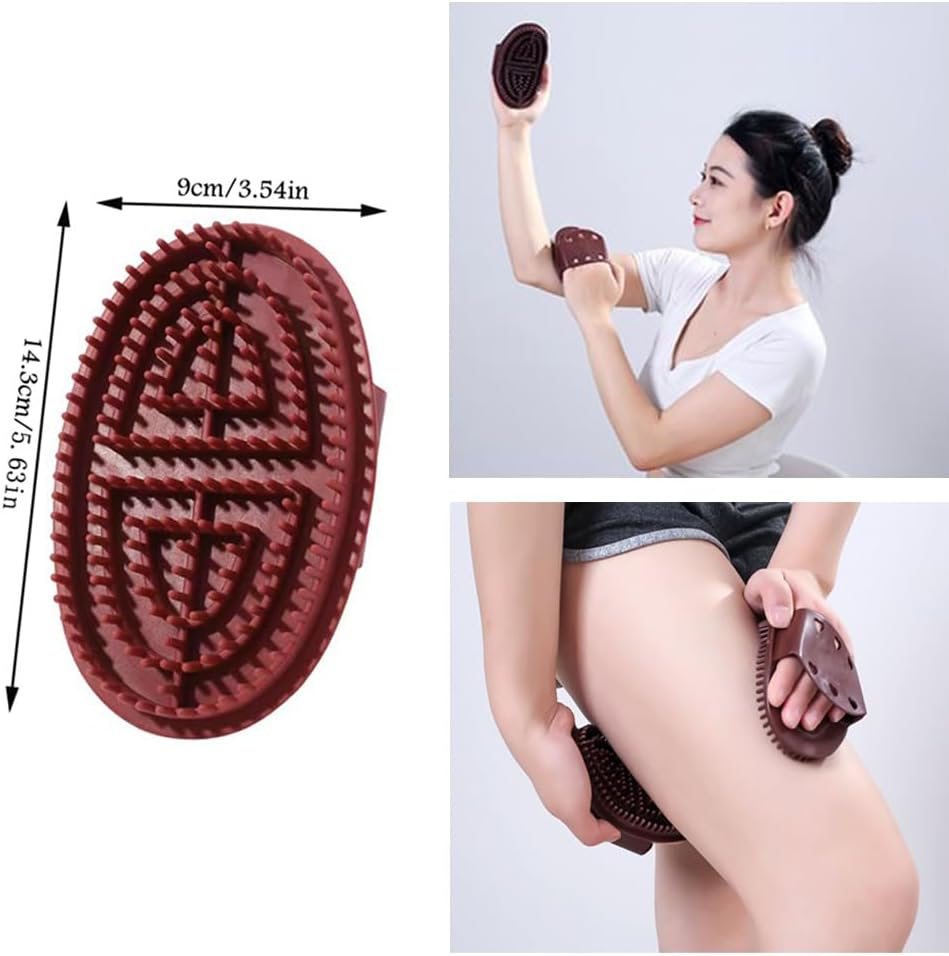 Deahea 2 Pack Meridian Massage Brush Massage Therapy Tool Anti-Cellulite Meridian Massager Comb Meridians Brushes Scrubber for Cellulite Remover Oil Lymphatic Drainage Massage Oil Body Shaping image number 2