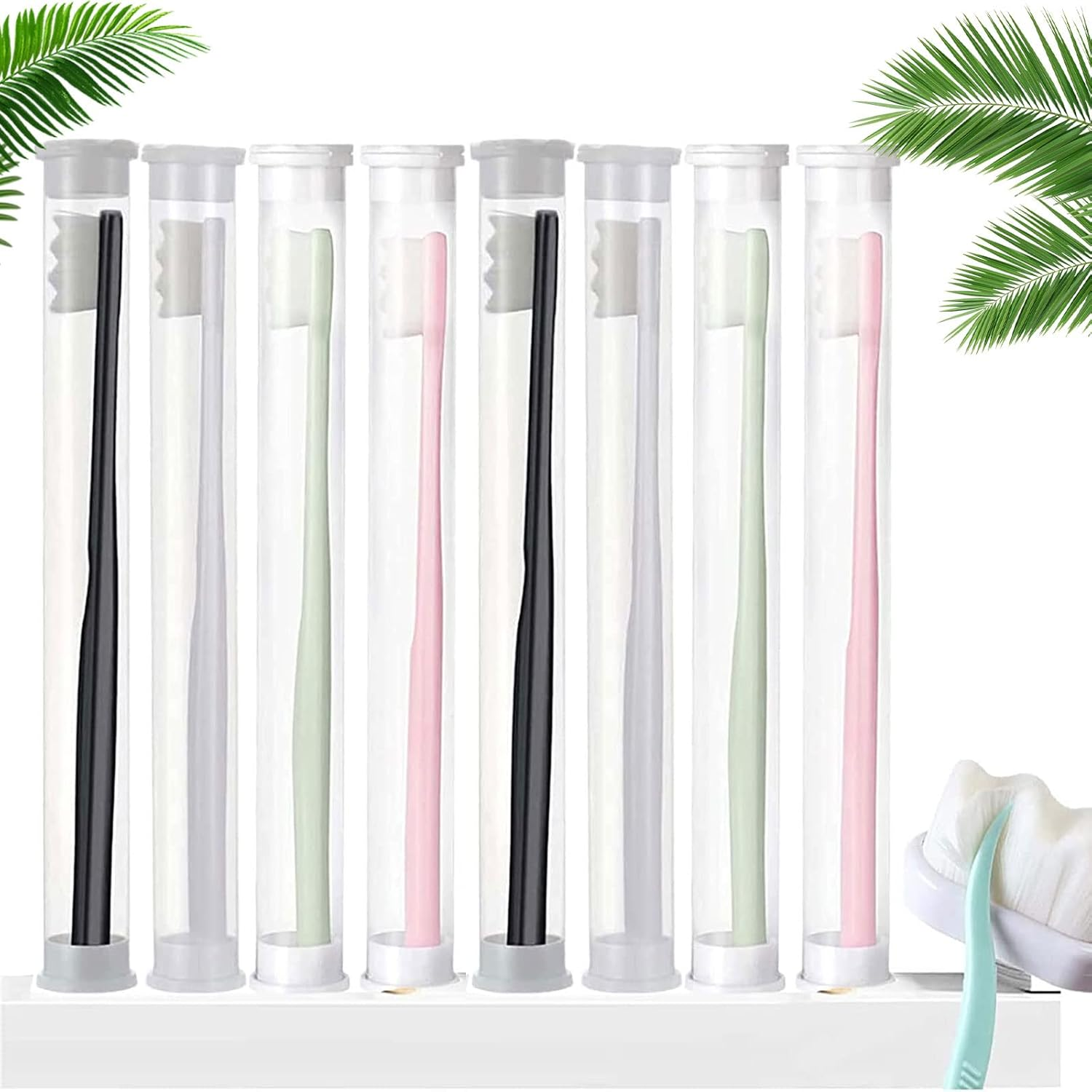 8-Pack BREVI Nano Toothbrush, Nordic-Inspired, Ultra-Fine Soft Bristles, Wave Bristle, Sensitive Teeth & Gums