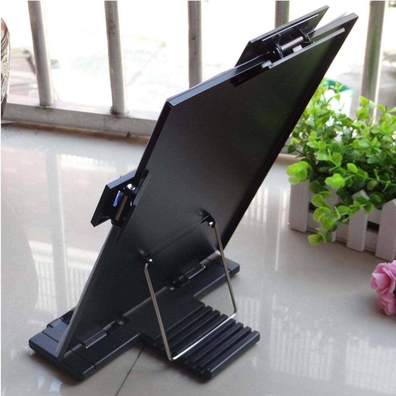 Portable Adjustable Book Document Reading Desk Holder Steel Stand - Protrait image number 5
