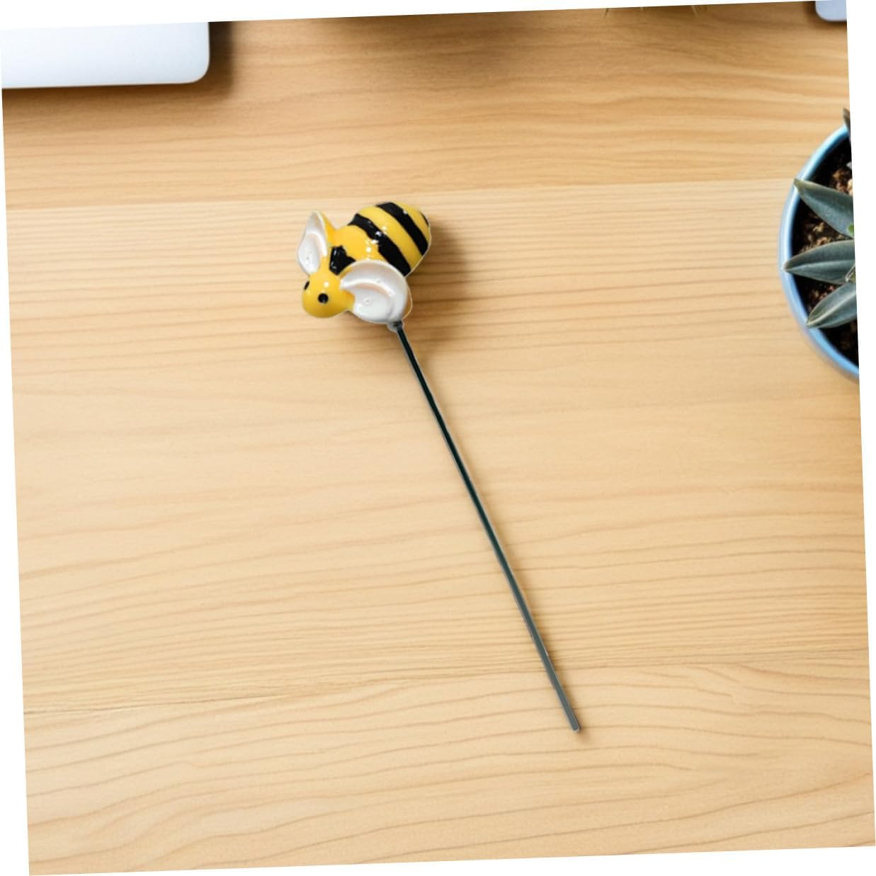 10Pcs Garden Stake Decor Simulation Bee Garden Stake Bees Ornaments for Patio Flower Decoration image number 5