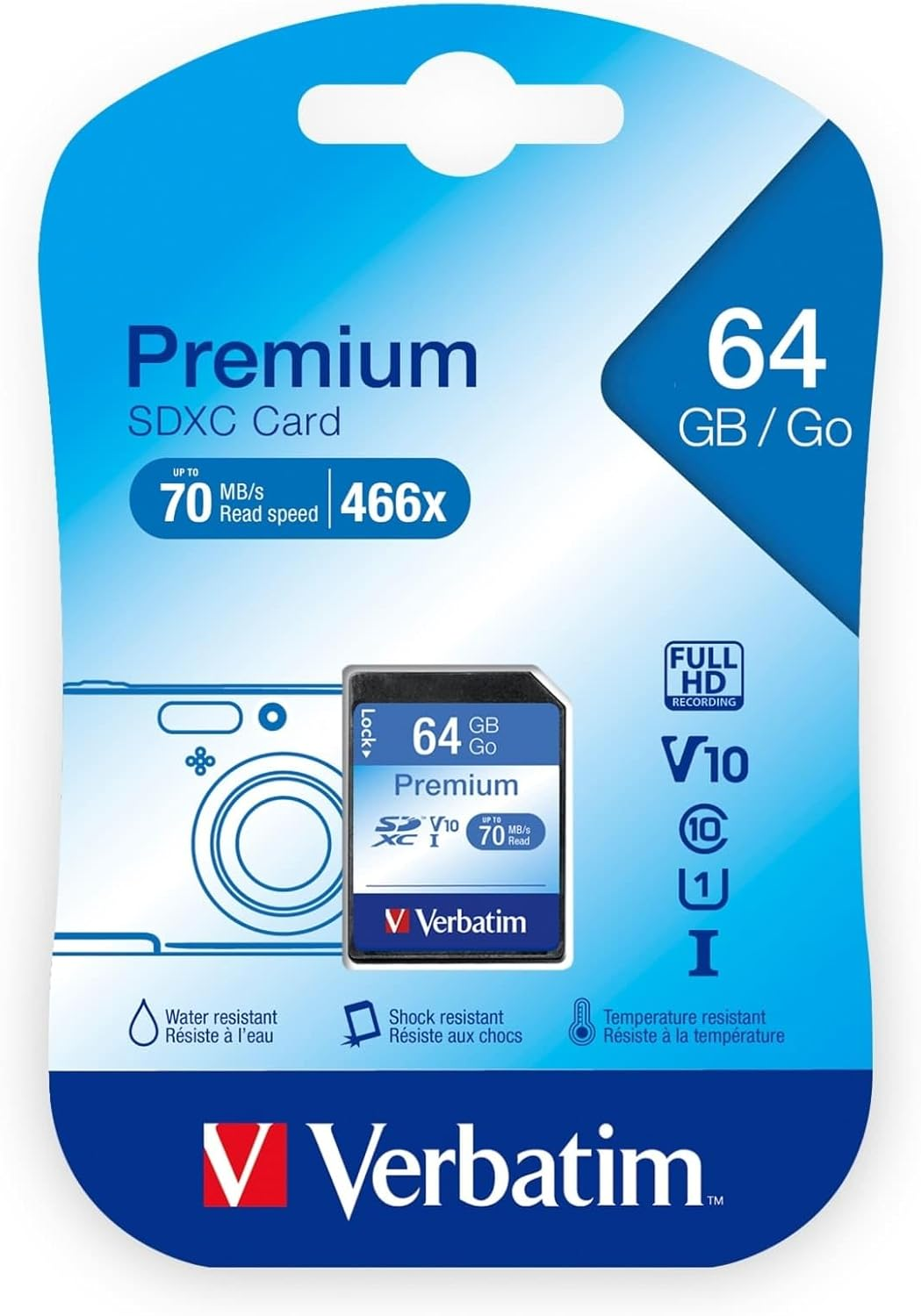Verbatim SDXC, Black, 64GB image number 1