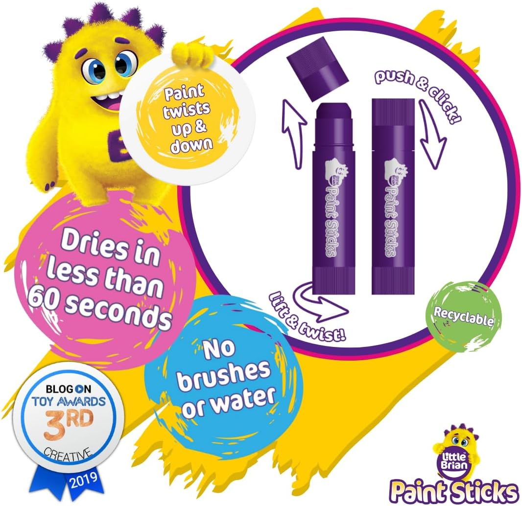 Little Brian Paint Sticks - Pastel 6Pk image number 4