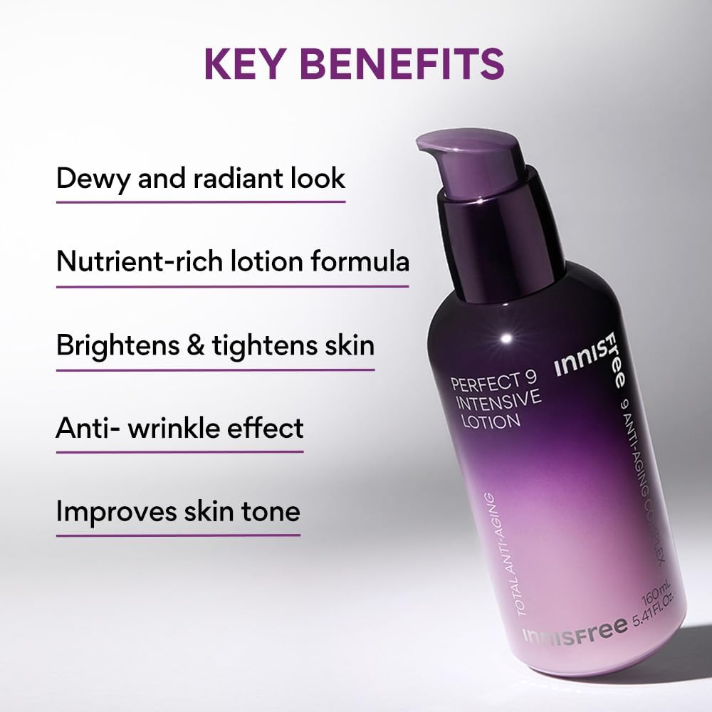 Innisfree Perfect 9 Intensive Anti-Aging Lotion 160Ml for All Skin Types image number 2