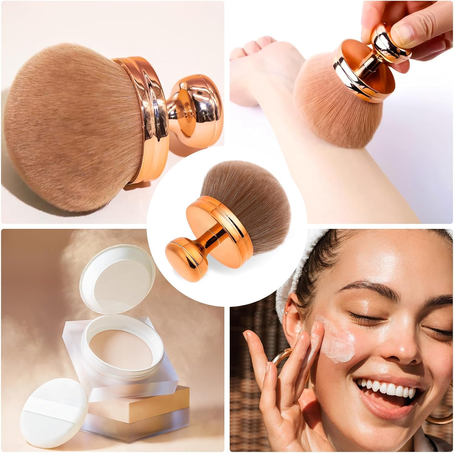 Make up Brush, Beautiful Powder Brush, Large, Body Brush, Powder Brush, Large Makeup Brush for Blush, Body Bronzer Brush, Bronze Blend Powder Brush, Extra Concealer Sun Protection Applicator, Body image number 5