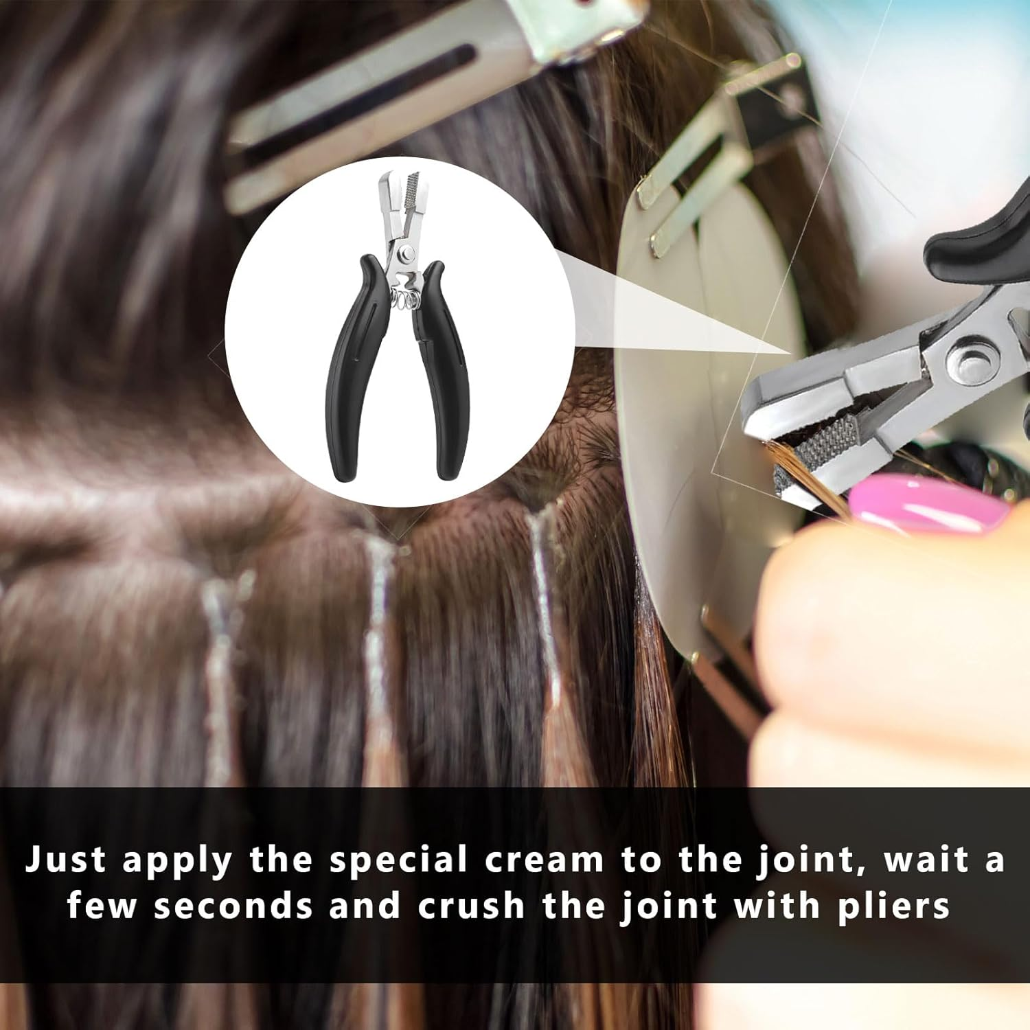 Extensions Pliers, Bonding Pliers, Bonding Pliers for Removal, Extensions Remover, Hair Extension Tool, Bonding Pliers for Bonding Extensions, Hair Extension Pliers for Bonding Extensions (150 G) image number 6