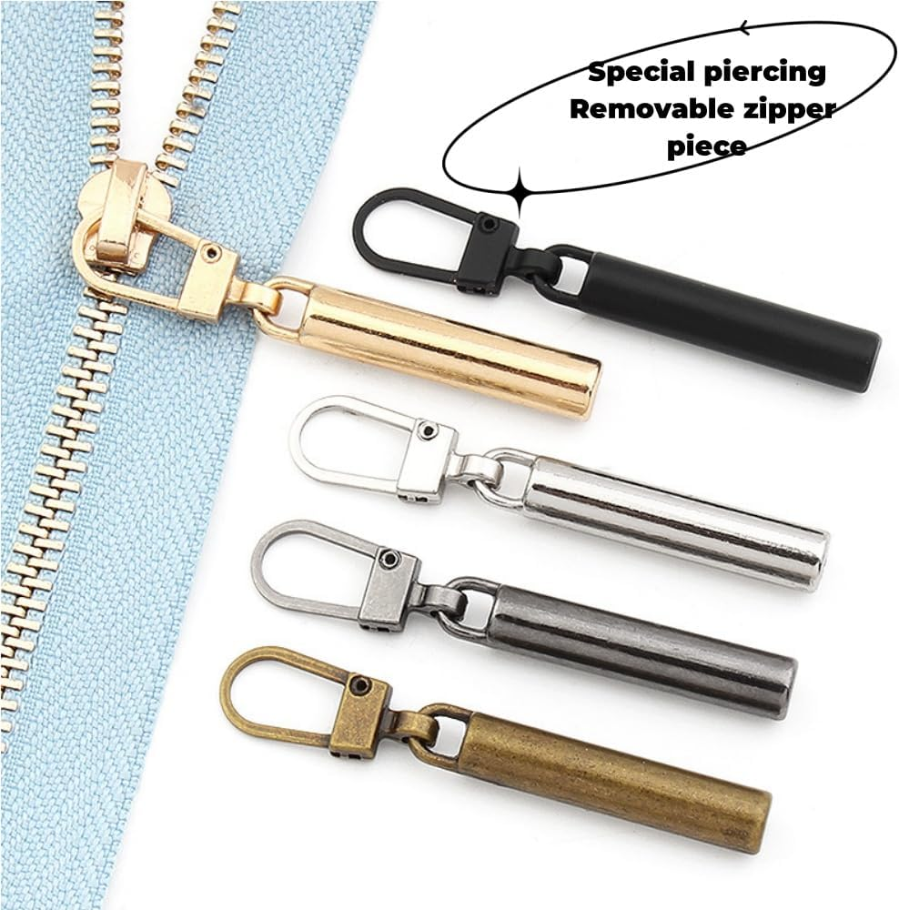 Jindizi 20Pcs Multifunctional Zipper Heads Replacement Kit for Jackets and More - Durable Zipper Heads image number 2