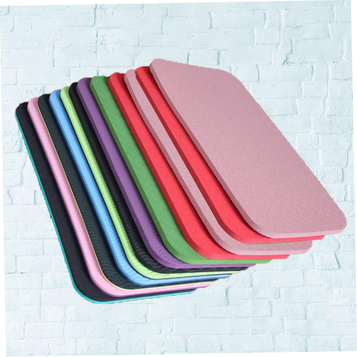 Outanaya 12Pcs Yoga Knee Pads Thicken Yoga Cushion for Sitting and Kneeling Lightweight and Portable Cushion for Sports and Outdoor Use Random Colors image number 3