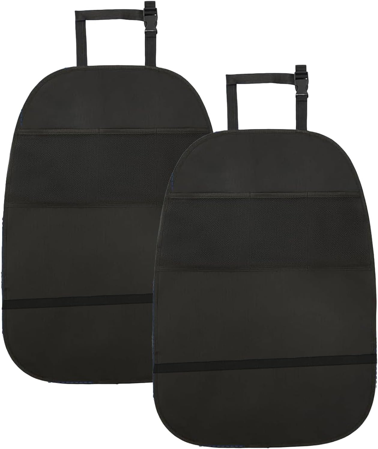 Kick Mats Back Seat Protector Cover for Kids-3 Pocket Storage Car Organiser, 2 Pack Car Seat Protector Backseat Cover Waterproof Sag Proof with 3 Storage Pockets, Keep Seat Back Clean and Neat image number 3