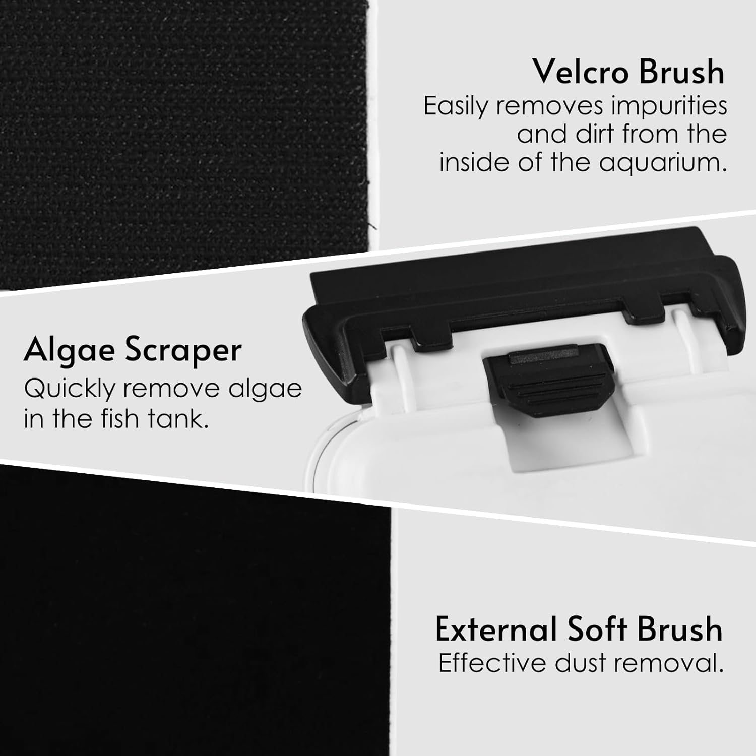 COVVY Magnetic Fish Tank Cleaner Brush,Floating Magnetic Aquarium Fish Tank Glass Algae Scrubber Cleaner Brush Tools for Aquatic Algae Cleaning (M) image number 5