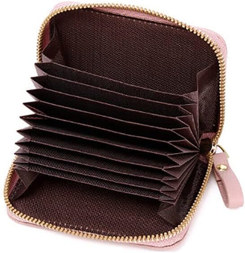 Women Zip Leather Wallet Card Holder Short Wallet RFID Blocking Coin Purse Pouch, Stylish & Secure Small Pouch - Black image number 6