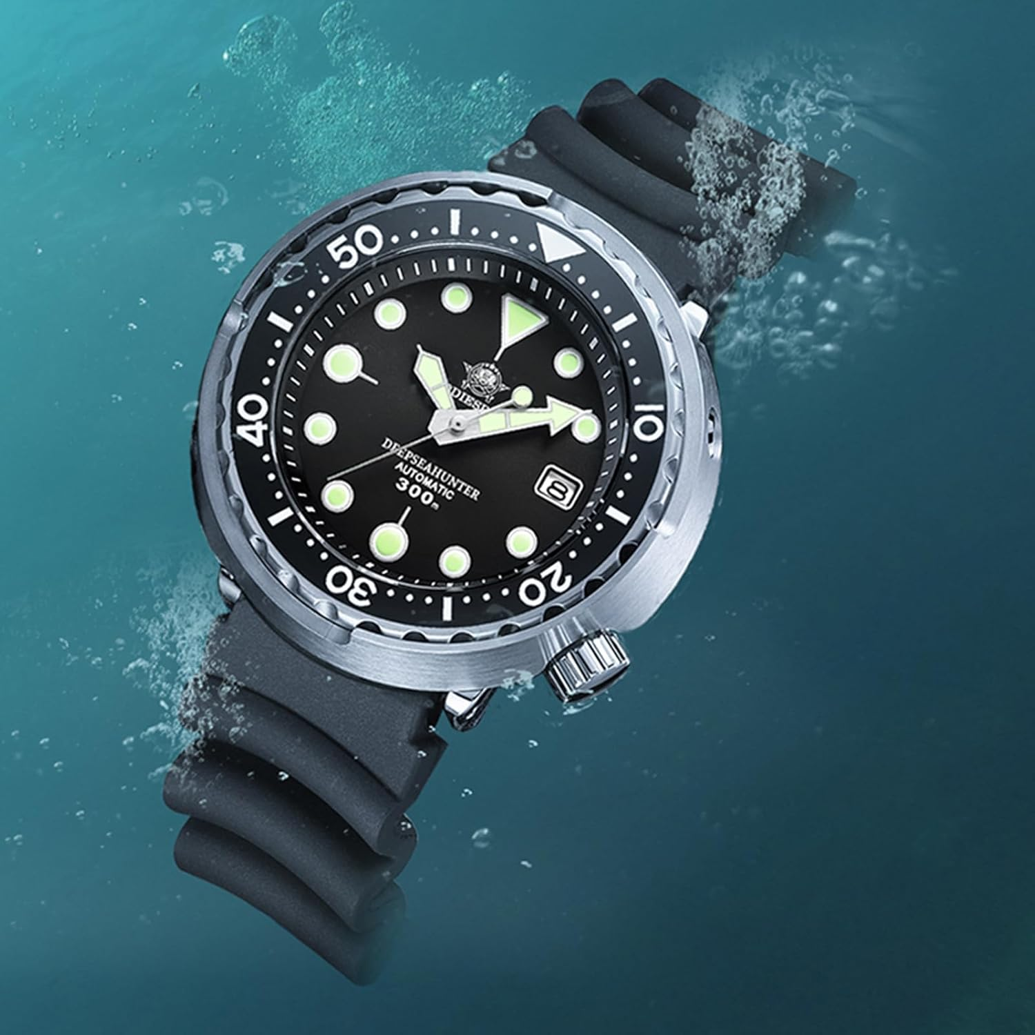 ADDIESDIVE Rubber Watch Band for Dive Watches Waterproof Replacement Watch Strap for Men Black Blue Orange 20Mm 22Mm image number 6