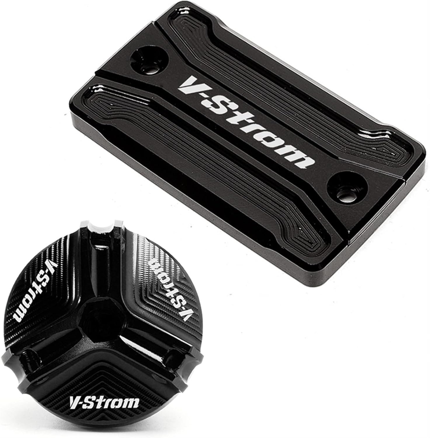 ZGDUGFU Fit for Suzuki V Strom V-Strom Vstrom 650 250 1000/Xt DL650 DL1000 DL250 Accessories Front Brake Fluid Tank Oil Filler Cap Protector (Color : a Set-Black) image number 3
