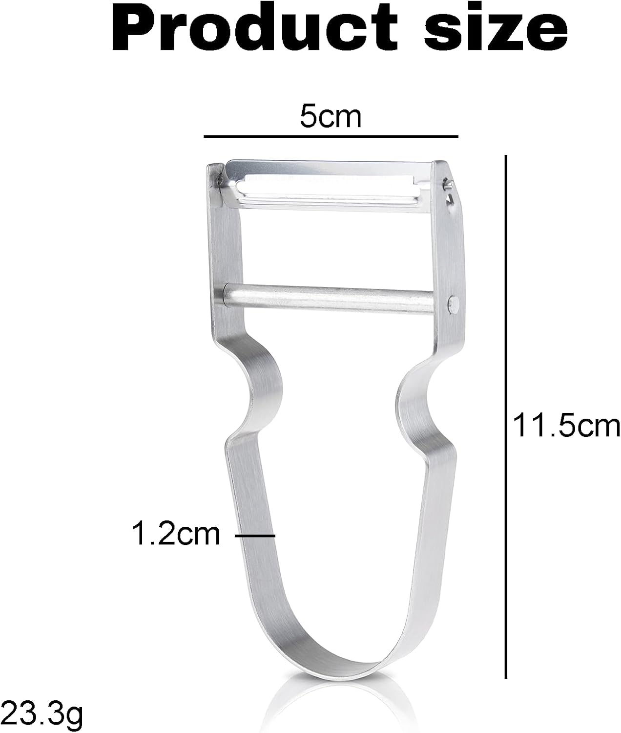 Treayes 12Cm Peeler - Stainless Steel Blade Peeler for Apple, Potato and Vegetable image number 2