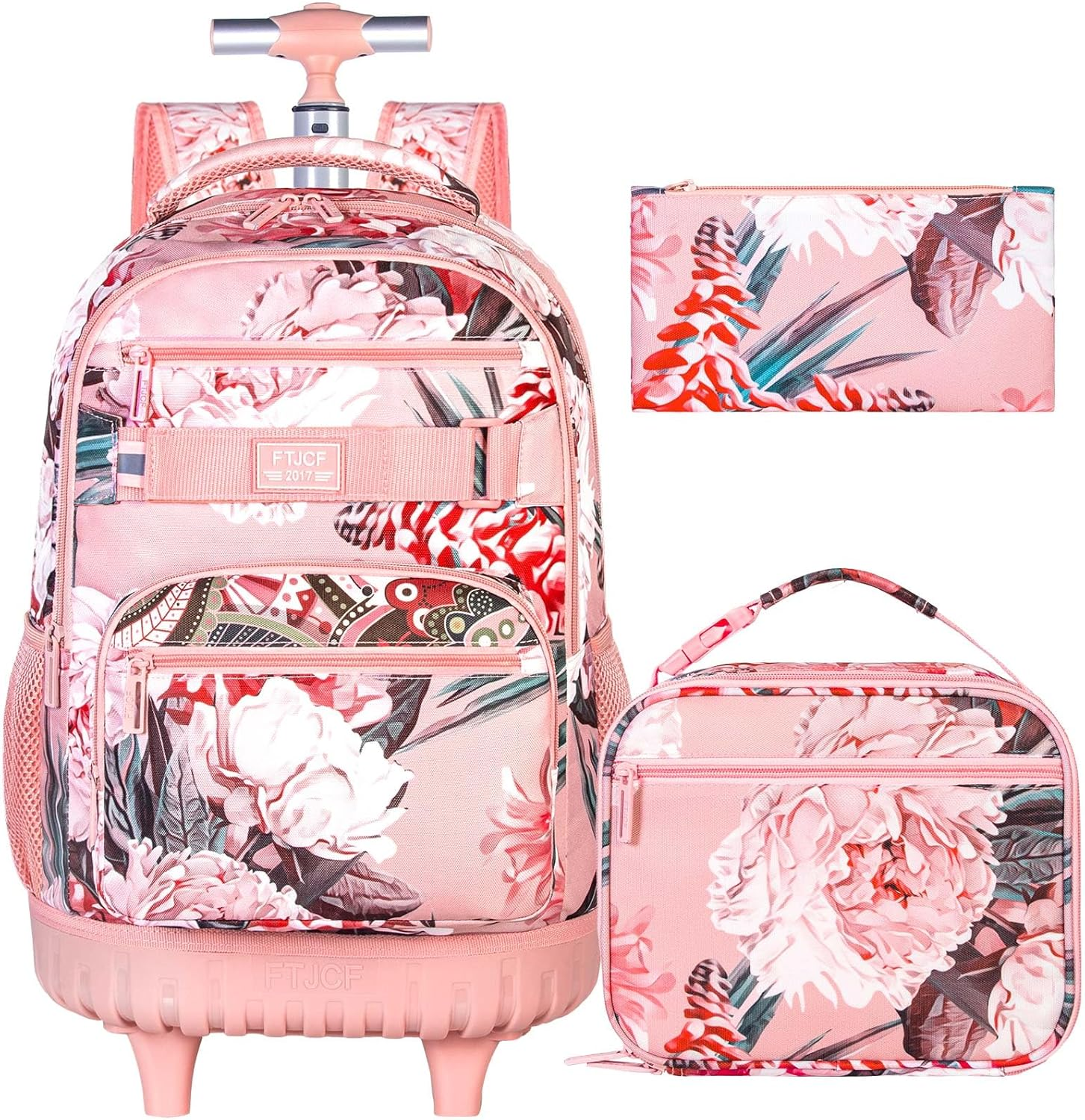 ZLYERT Rolling Backpack for Women Men, Roller Bookbag on Wheels for Girls Boy, Travel Wheel Backpack for Adults