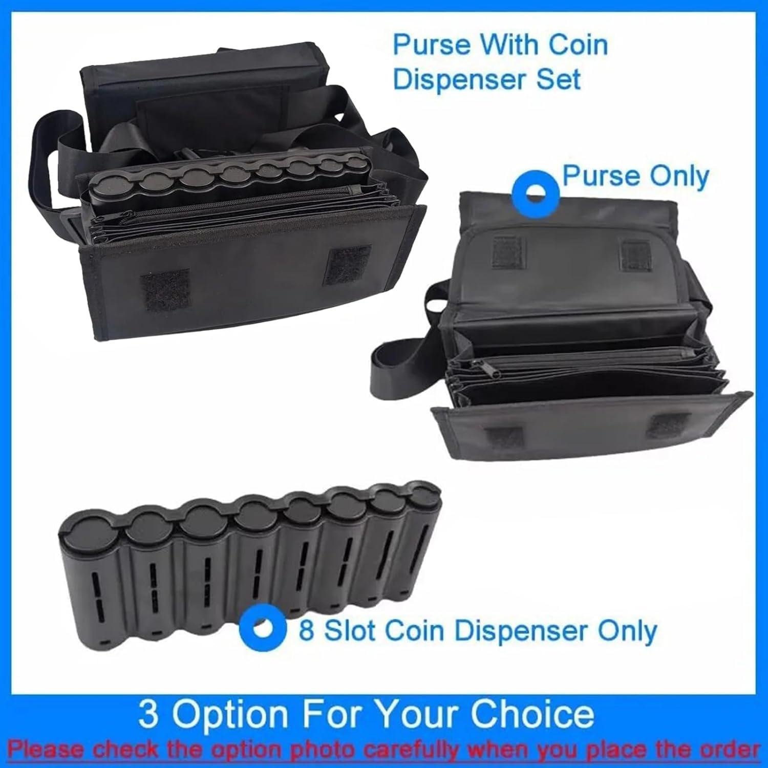 Wallet Bag - Coin Sorters Organizer Storage Bag, Heavy Duty Multipurpose Organizer Handbag | Luggage & Travel Perogar with Multiple Compartments for Servers S image number 6