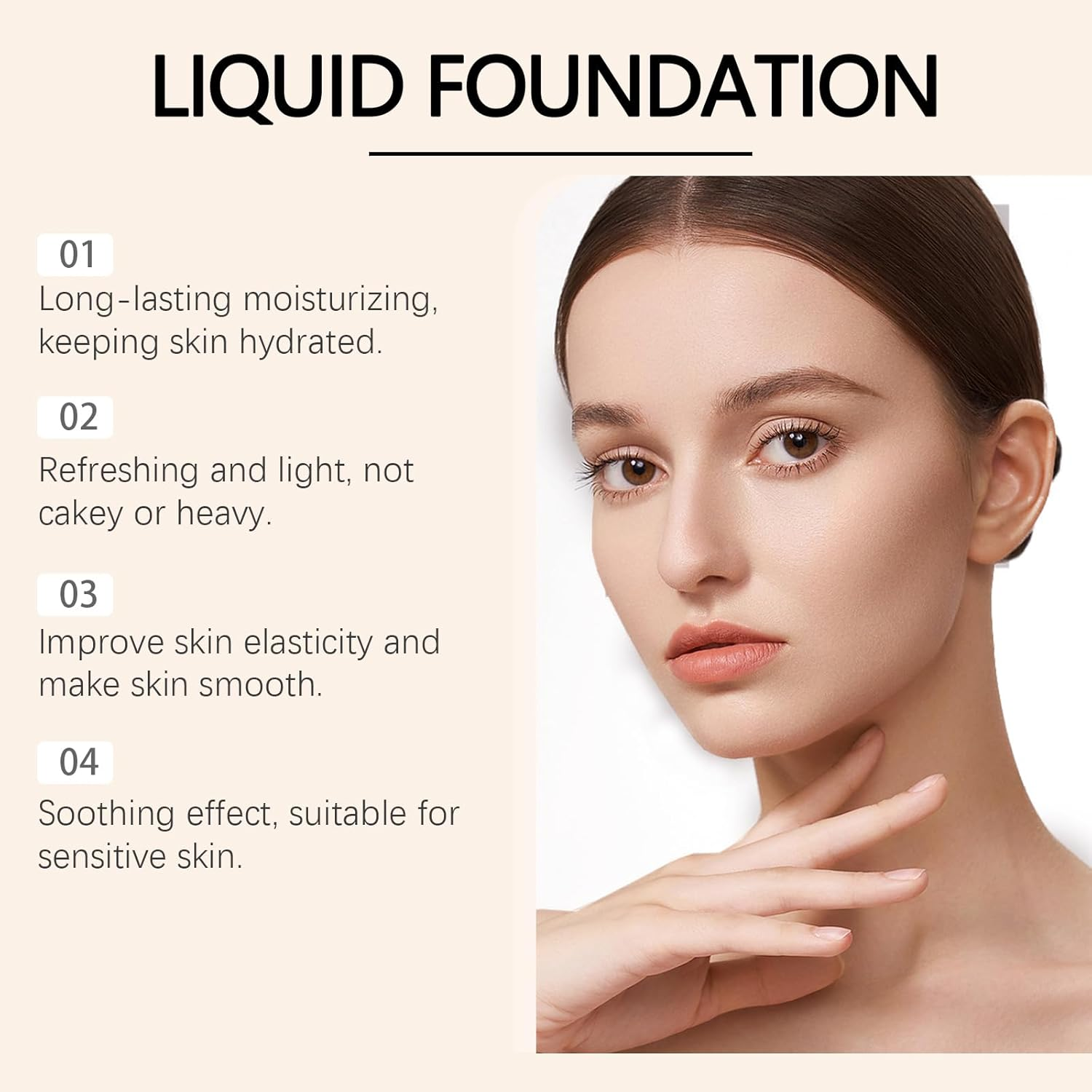 Herbs Boat 4-In-1 Color Changing Foundation, Medium Spectrum Foundation Makeup, Full Coverage Concealer Color Changing Foundation, Long-Lasting & Waterproof for All Skin (1Pcs) image number 1