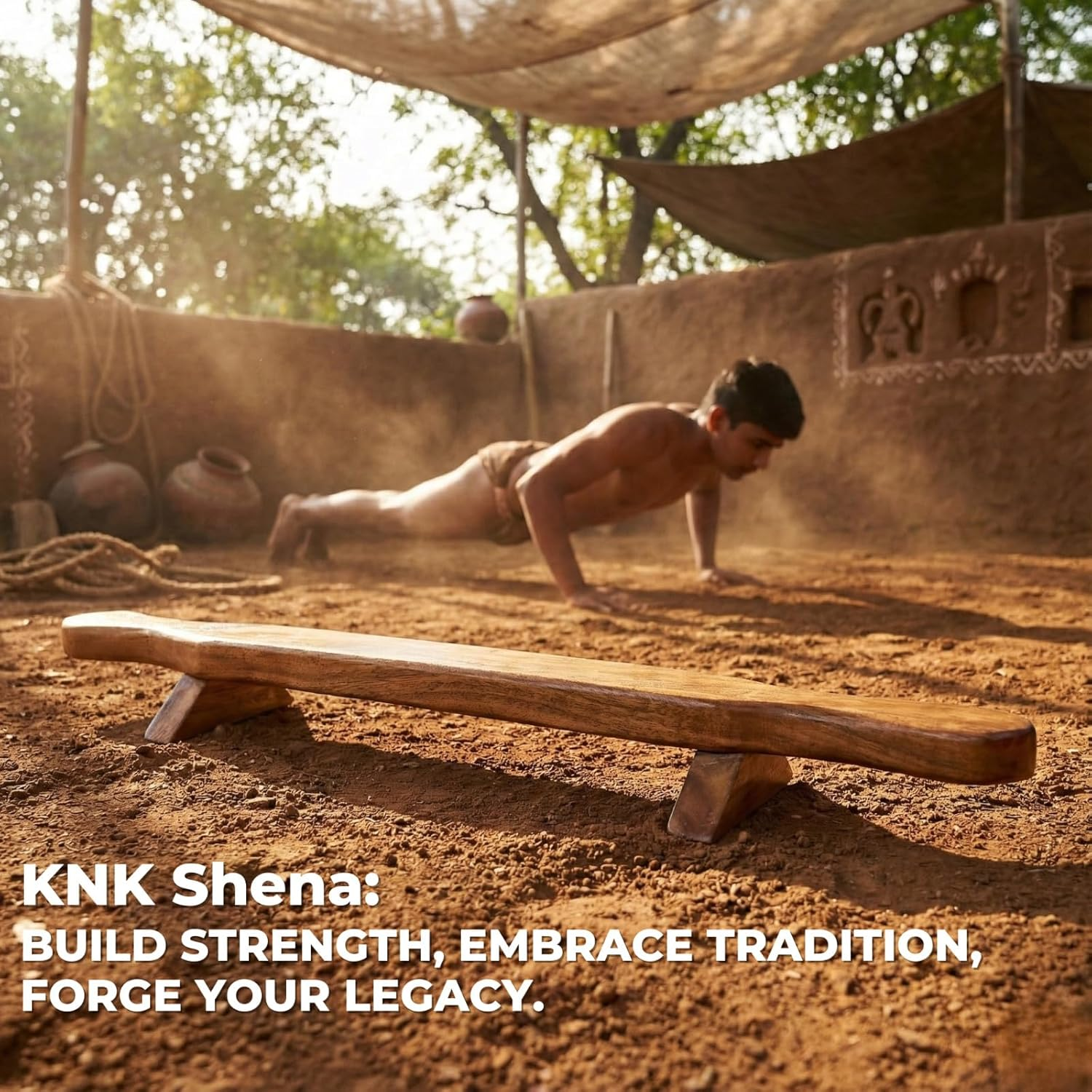 KD Willmax SHENA PUSH up BAR FITNESS INDIAN CLUB MEEL KARLA KATAI FITNESS DURABLE WOODEN EQUIPMENT image number 1