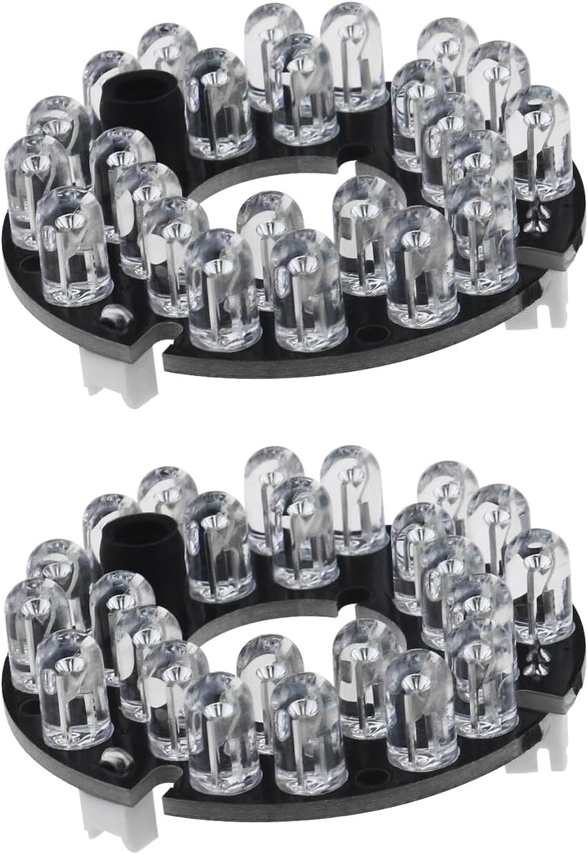 VGOL 2X 24 850Nm IR Leds Infrared Light Board IR Range up to 20-30M for Camera Surveillance System and Night Lighting of Various Cameras, Black image number 3