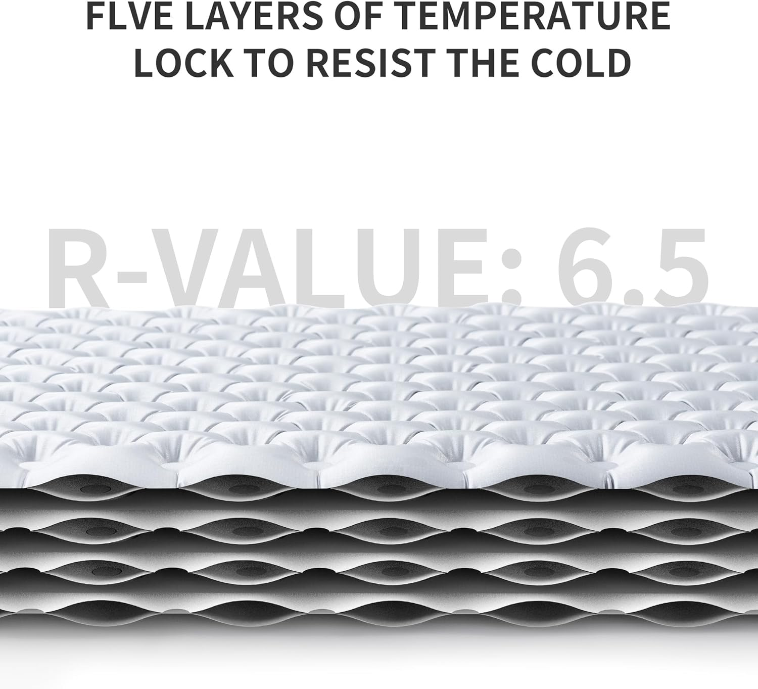 Naturehike TUYE 6.5 Ultralight Inflatable Sleeping Pad, Ultralight Camping Portable Sleeping Pad (Carbon Silver/Square/196 * 64CM) image number 2