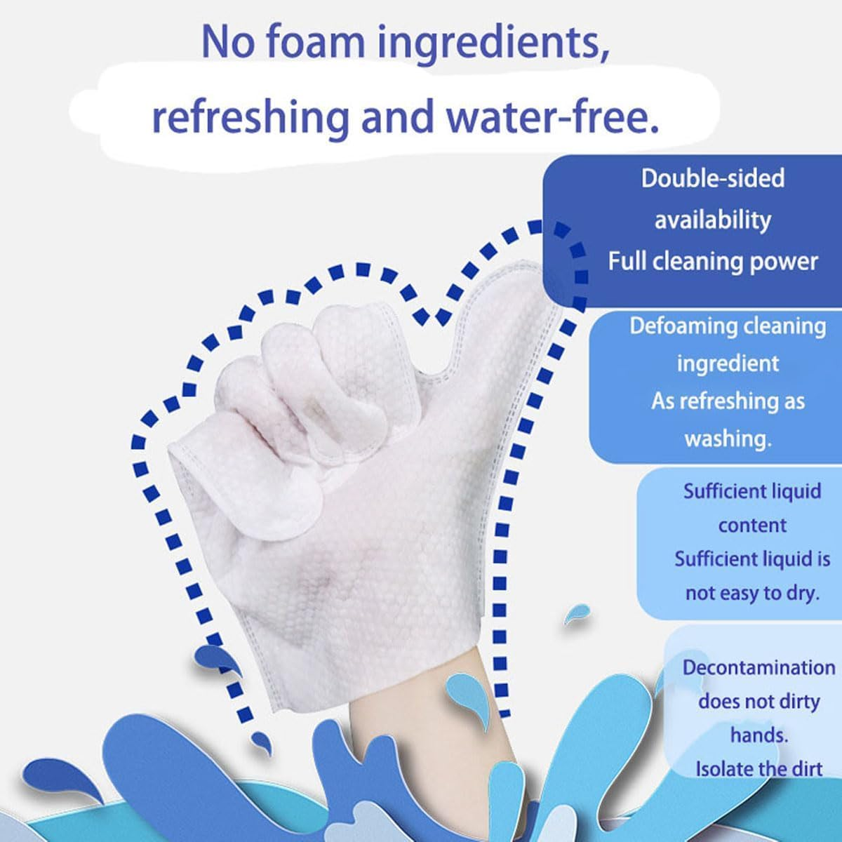 LMSNE 18Pcs Pet Glove Wipes for Dog and Cat,Dog and Cat Fur Face, Ear, Eye, Paws Cleaning Wipes Pet Wash Free Gloves image number 3