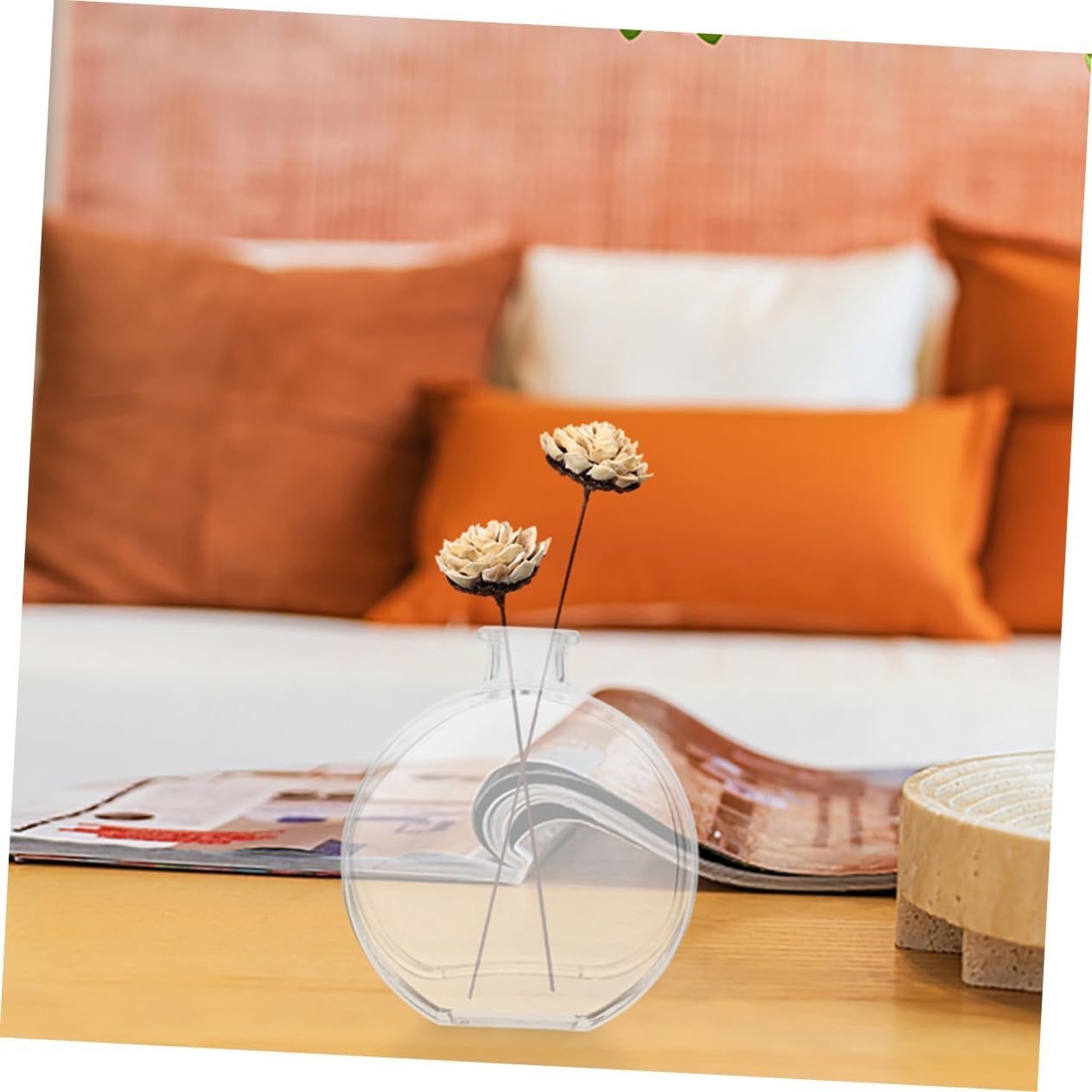 5Sets Refillable Glass Aromatherapy Diffuser Bottle Elegant Household Fragrance Dispenser for Essential Oils Home Decor Office Use image number 1