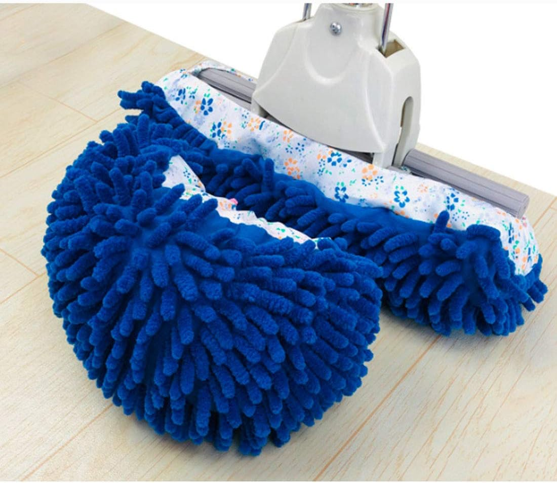Mop Slippers Shoes Cover Multi-Function Dust Duster Soft Washable Reusable Floor House Men Women Sweeper Cleaning Mop Tool for Bathroom,Office,Kitchen, (Multicolored 4 Pairs/8 Pcs) image number 4