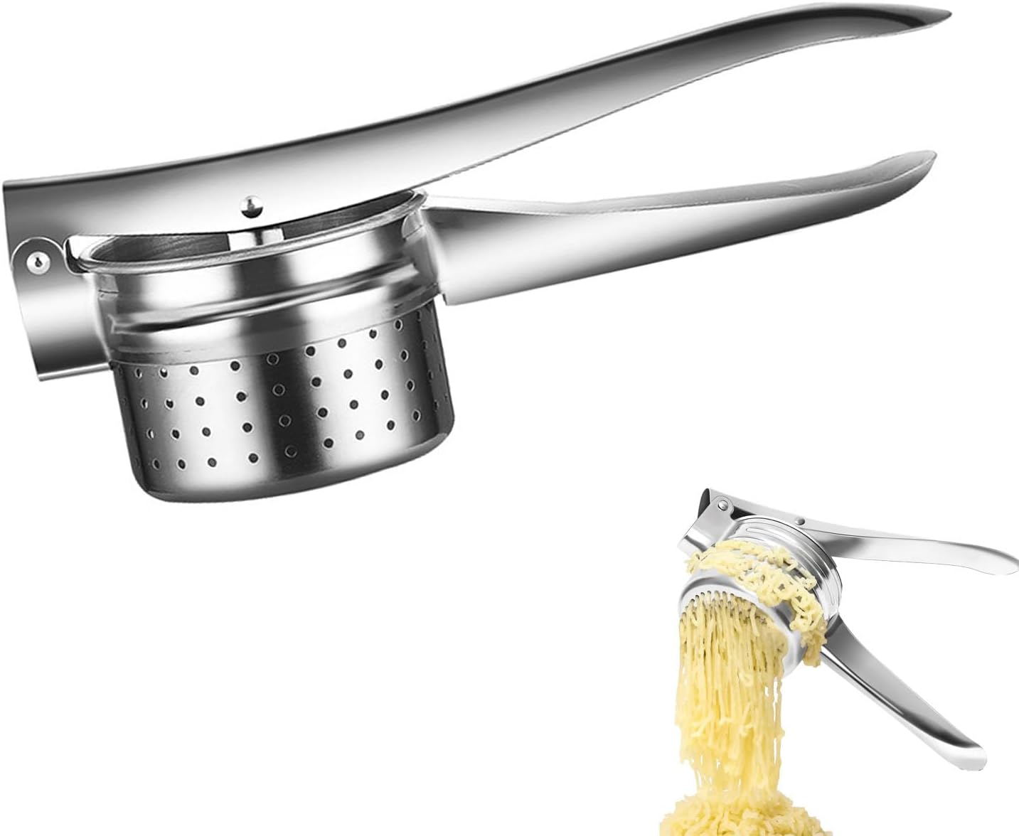 Stainless Steel Potato Ricer, for Mashed Potatoes Kitchen Tool Potato Press image number 2