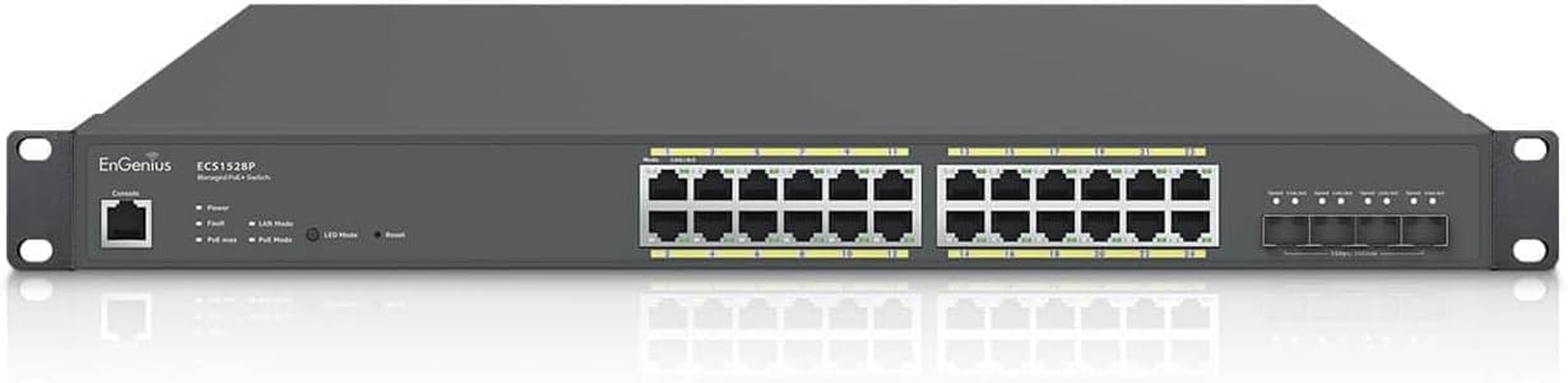 Engenius Managed Switch 24-Port Gigabit Poe+ Switch, 4X 10G SFP+ Uplinks, 240W Poe Budget, Layer 2+, Cloud Managed, Long-Range, Rackmount Network Switch for IP Cameras, Voip, NVR, CCTV - ECS1528P image number 6