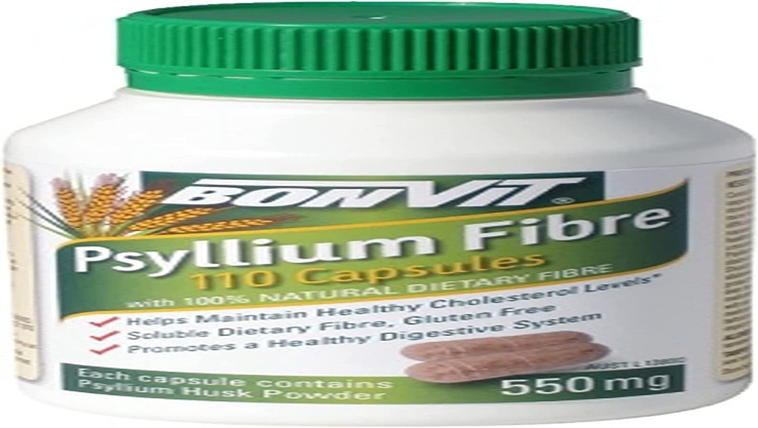 Bonvit 550Mg Psyllium Fibre 180 Capsules