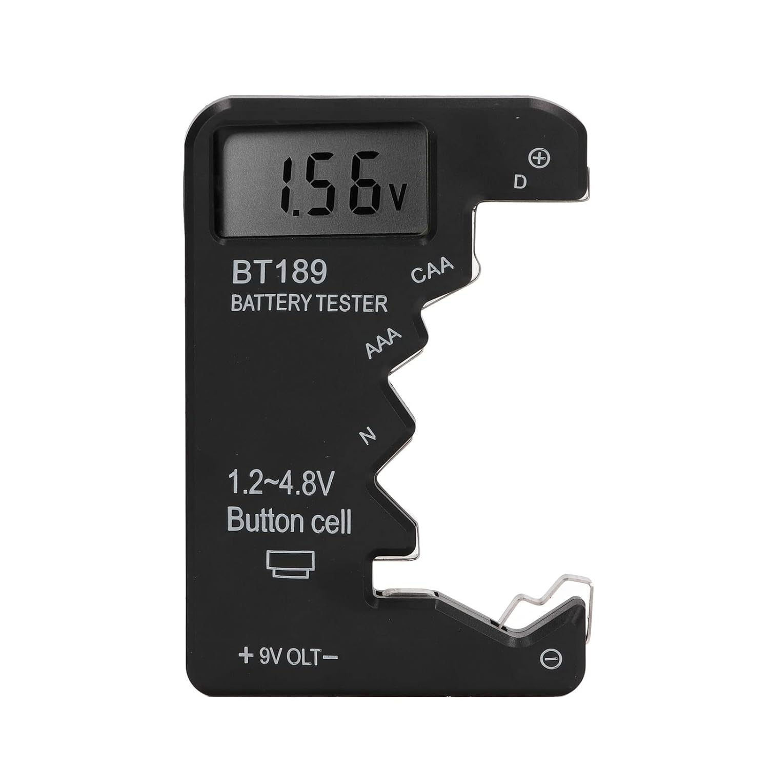 Nunz Battery Tester, High Accuracy LCD Display, Durable, Portable, Compatible with C AA AAA DN 6F22 Batteries image number 5